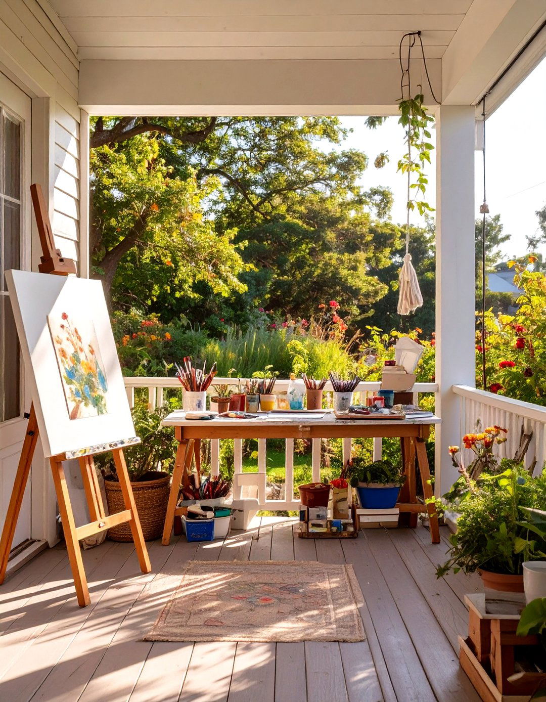 The Artists Studio Back Porch - 30 back porch decorating ideas