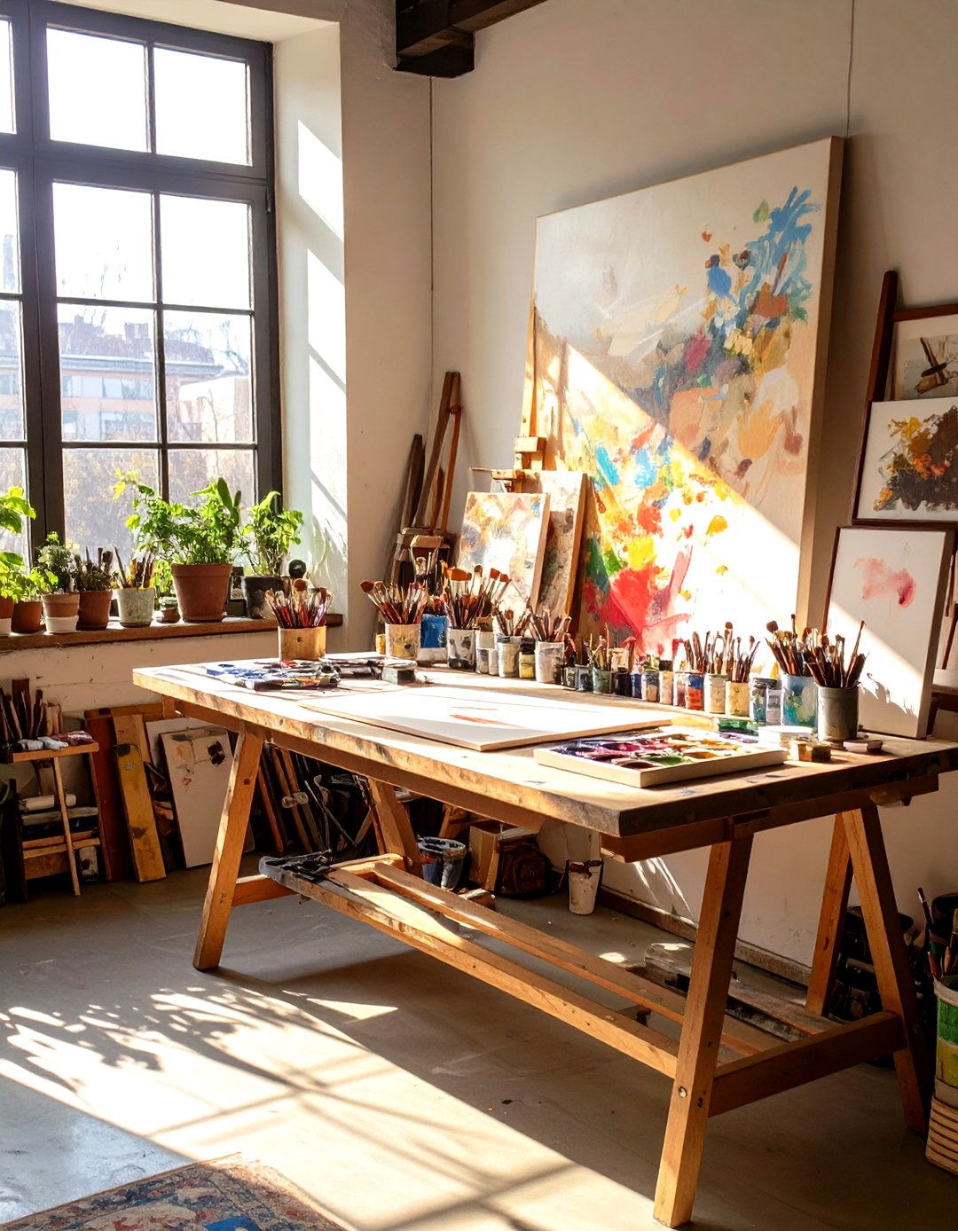 The Artists Studio Garage Workbench - 30 garage work bench ideas
