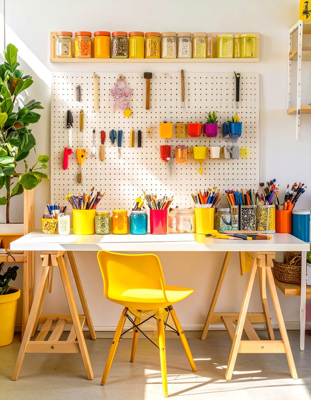 The Arts and Crafts Desk Style - 30 office desk organization ideas