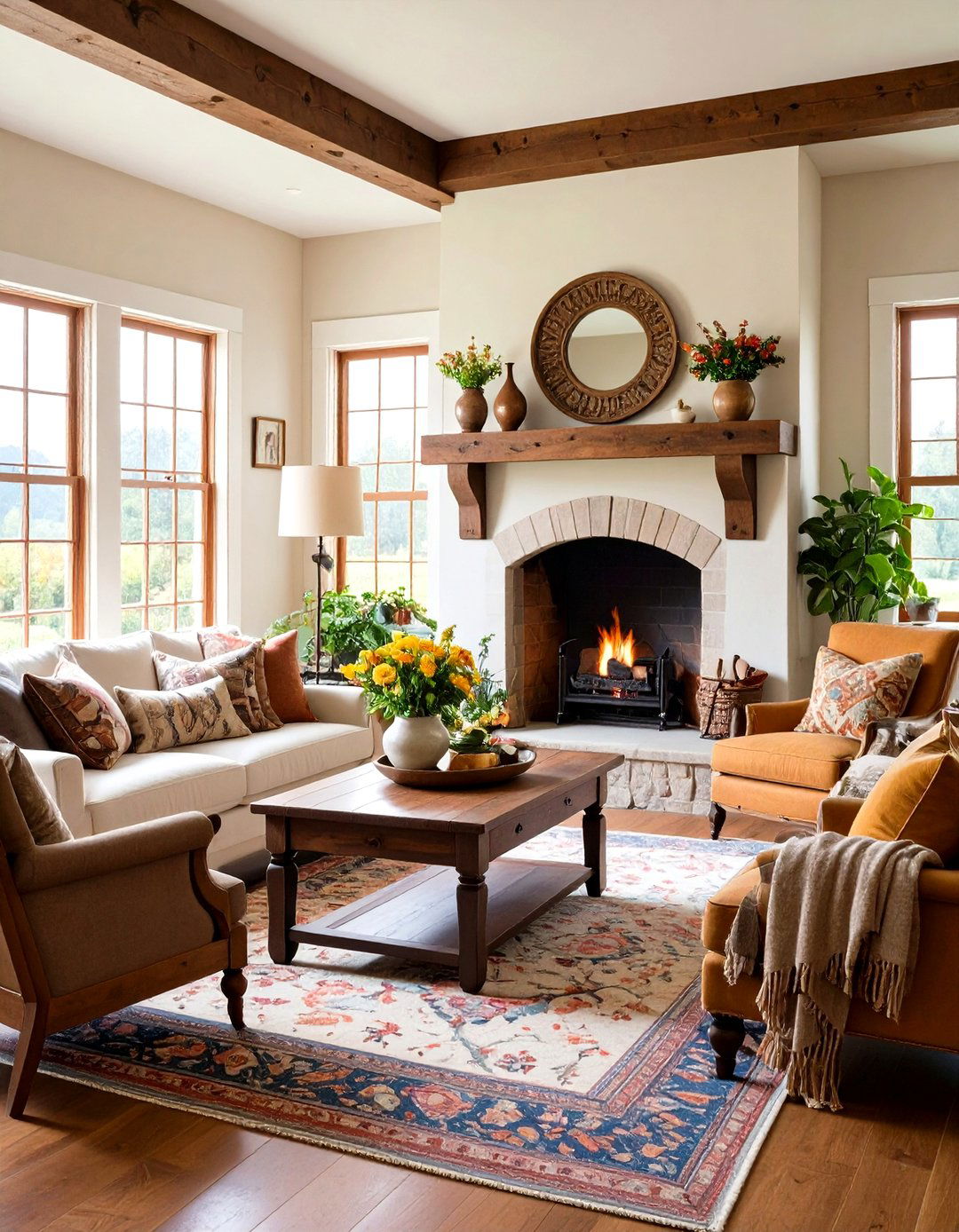 The Arts and Crafts Living Room Fireplace - 30 living room with fireplace decor ideas