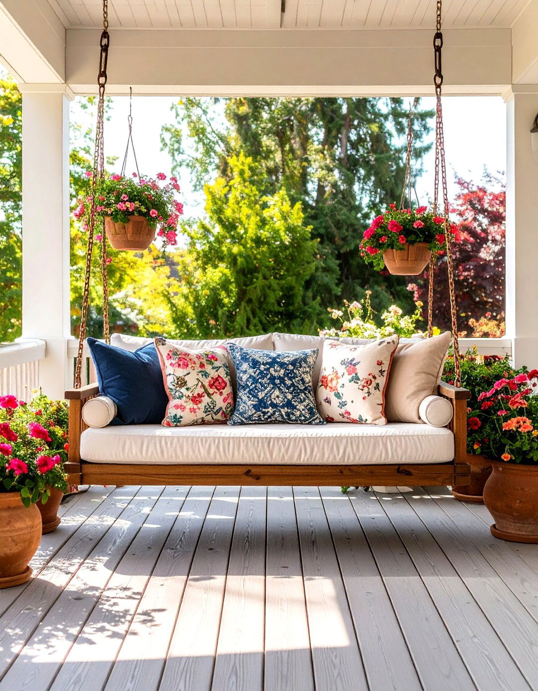 The Arts and Crafts Porch Swing - 30 front porch swing ideas