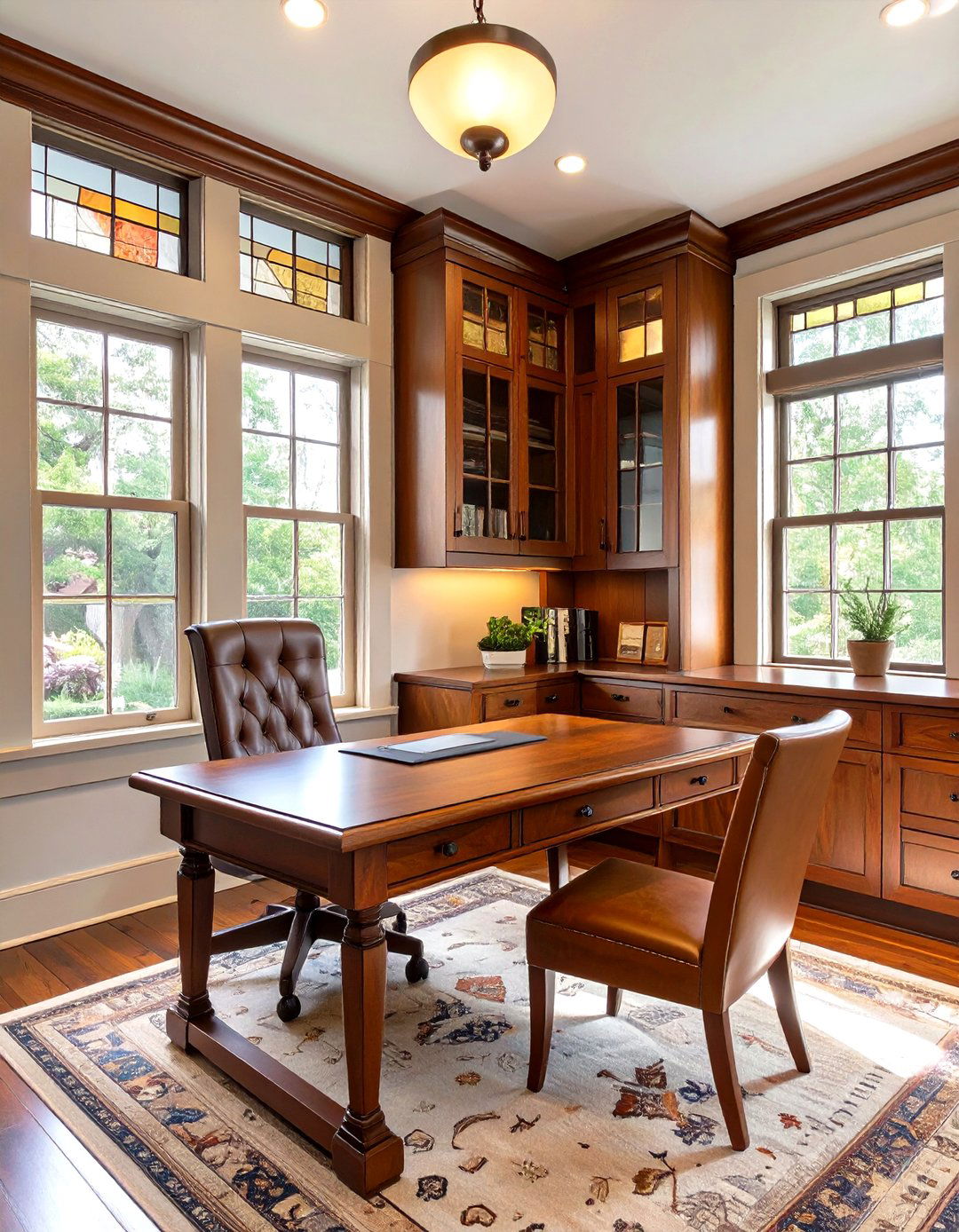 The Arts and Crafts Style Home Office - 30 home office furniture ideas