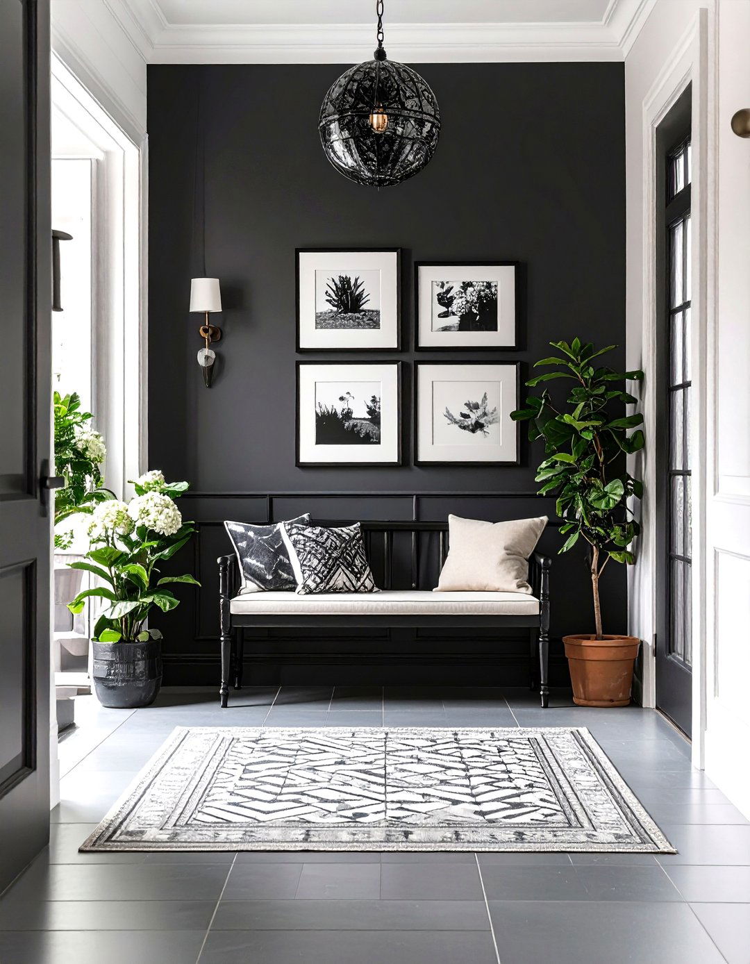 The Artsy Gallery Entryway - 30 entryway decorating ideas