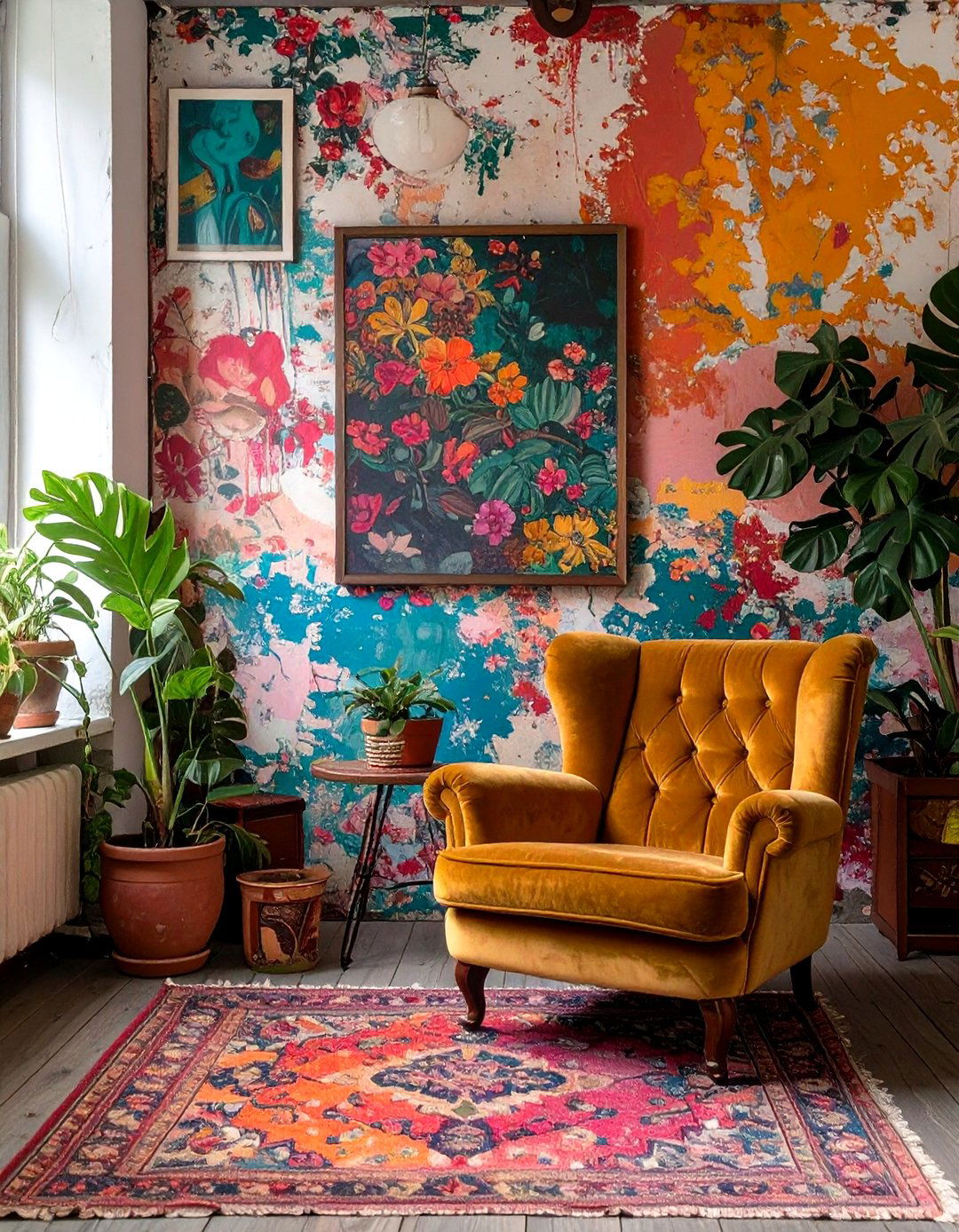The Artsy and Colorful Boho Studio - 30 modern bohemian interior design ideas