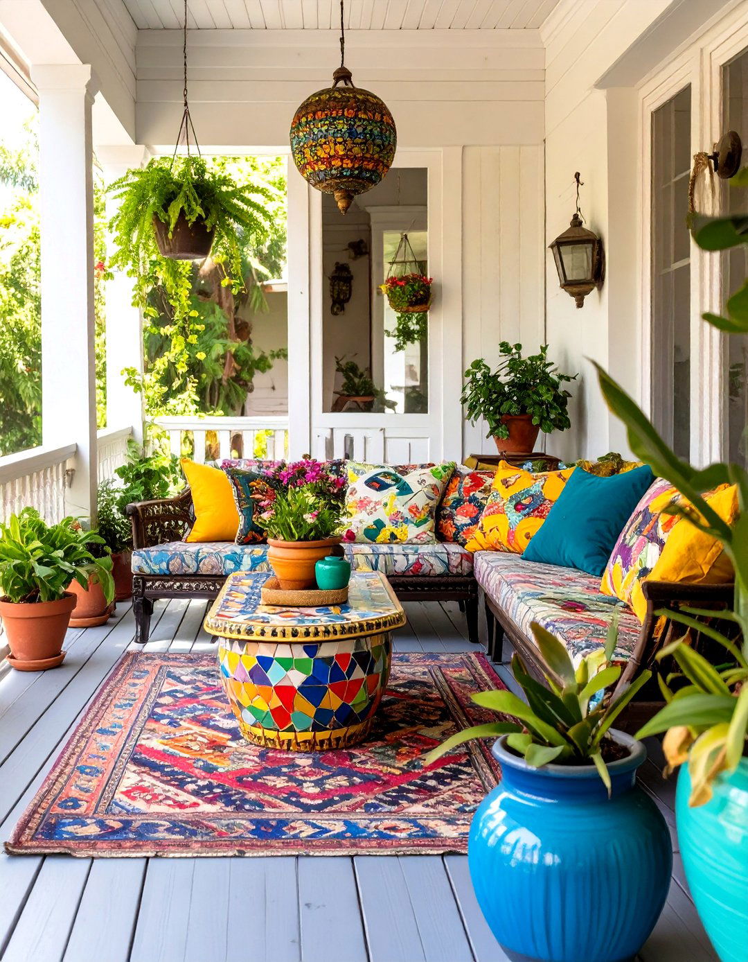 The Artsy and Eclectic Porch - 30 house front porch ideas