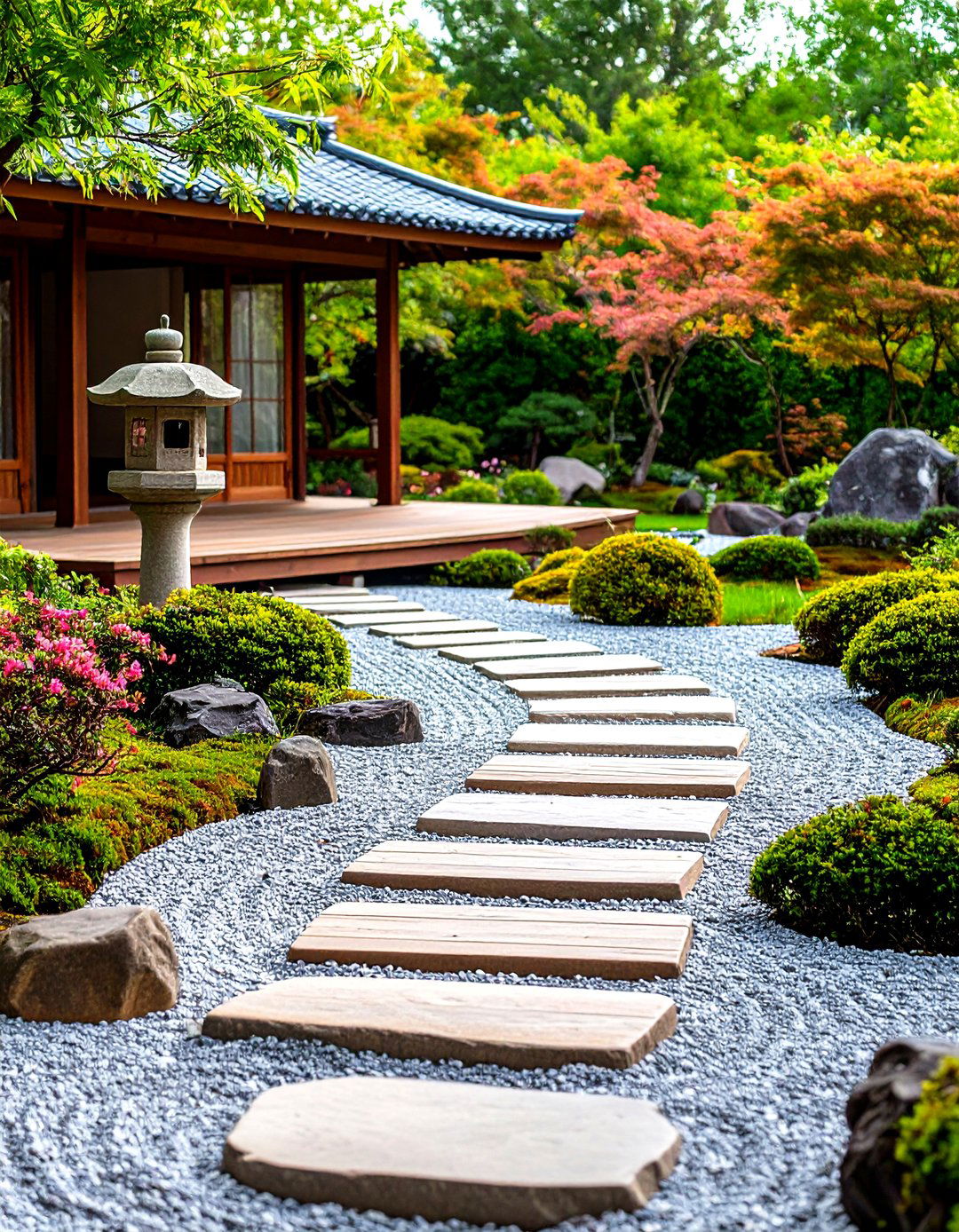 The Asian Inspired Tea Garden - 30 gravel backyard ideas
