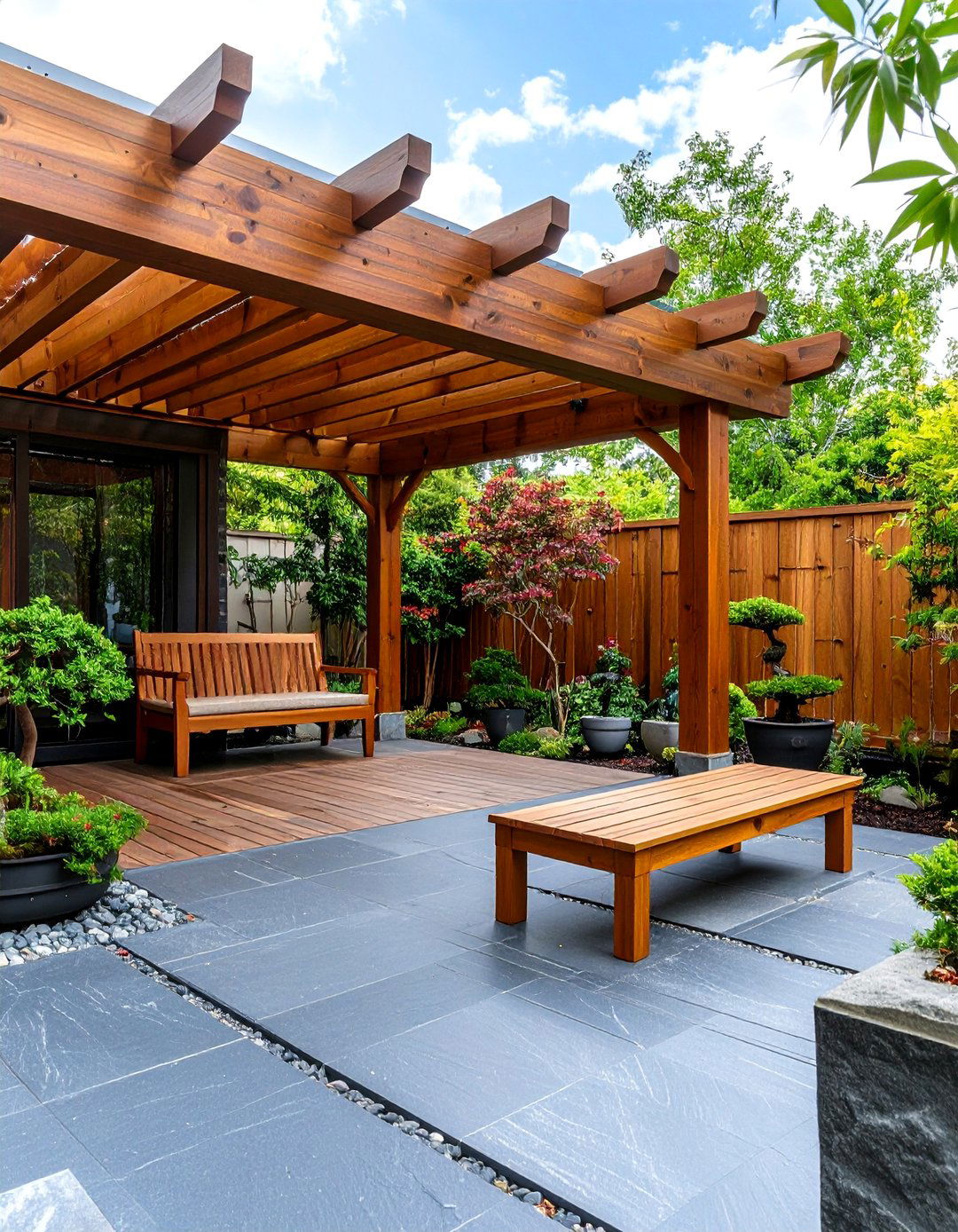 The Asian Inspired Zen Garden Patio - 30 backyard covered patio ideas