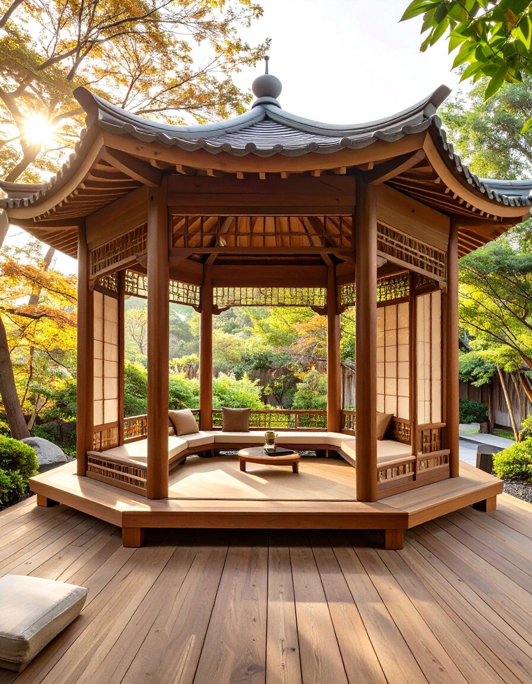 The Asian Inspired Zen Gazebo - 30 gazebo on deck ideas
