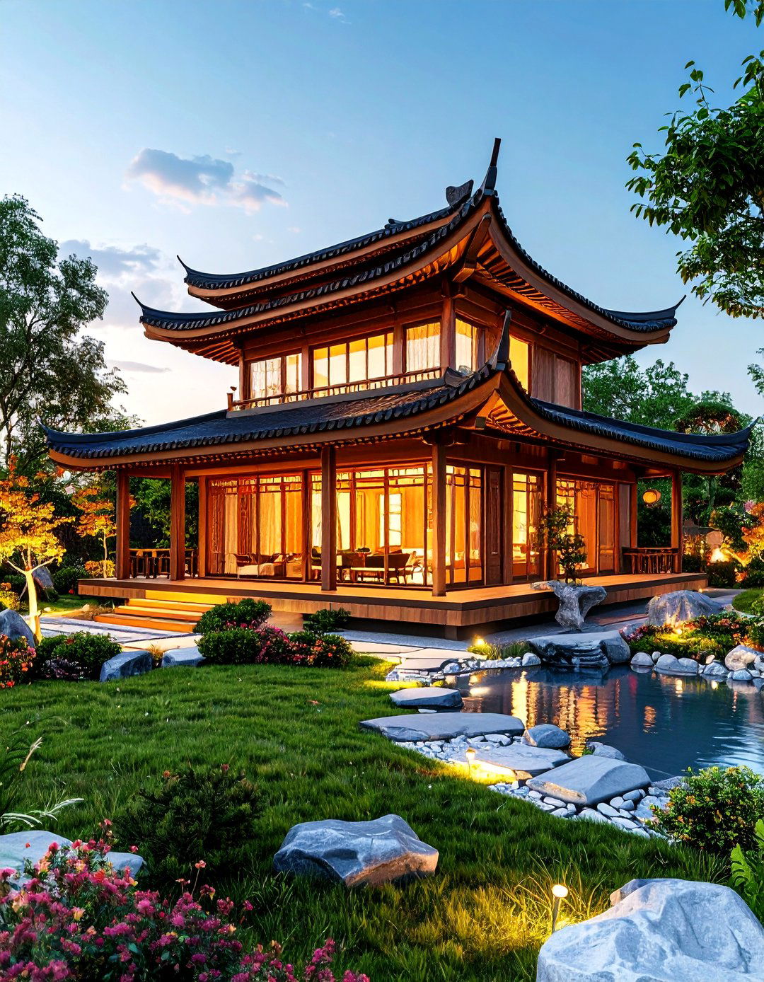 The Asian Pagoda Inspired House - 30 3d house design ideas