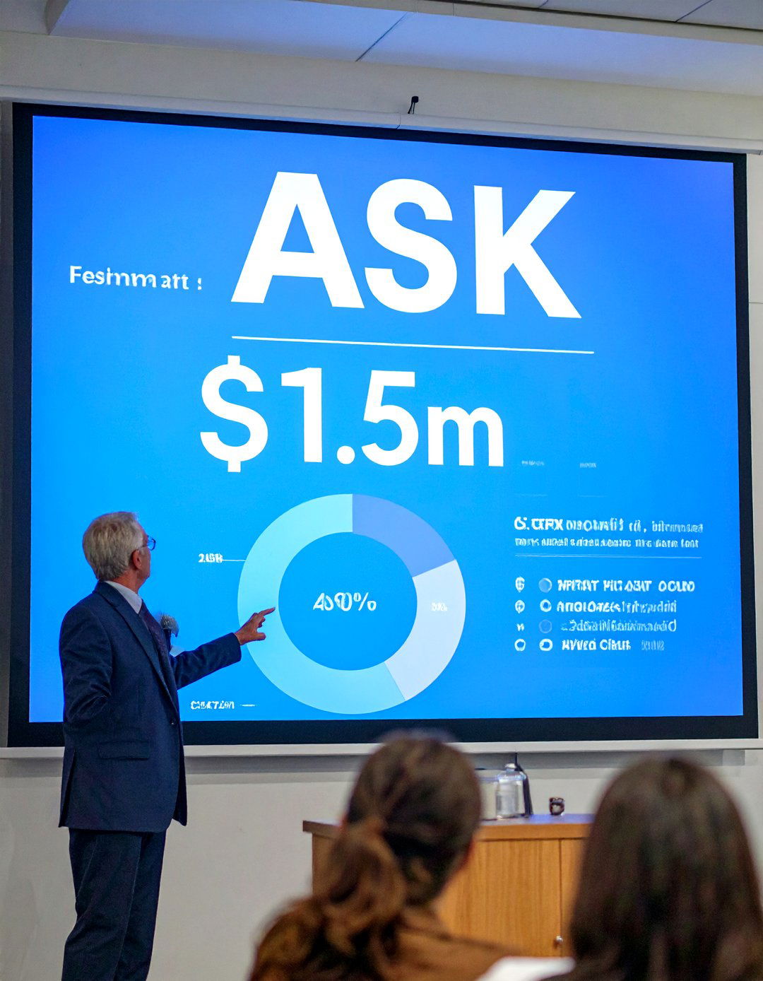 The Ask Slide with Clear Tiers - 30 pitch deck design ideas