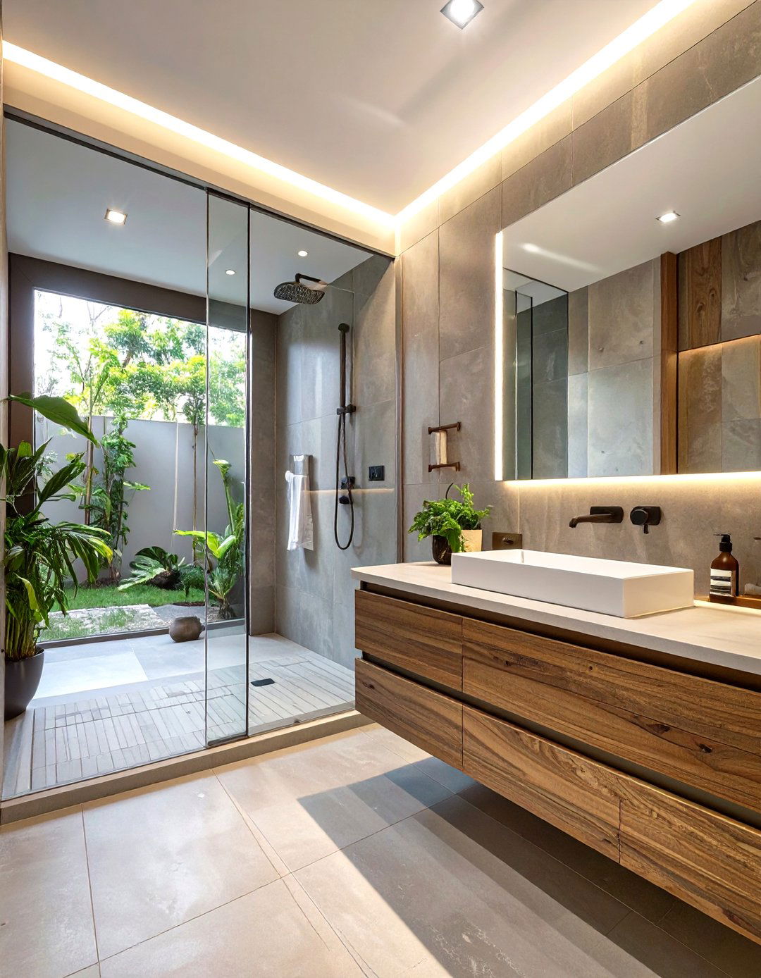 The Asymmetrical Bathroom Design - 30 master bathroom layout ideas