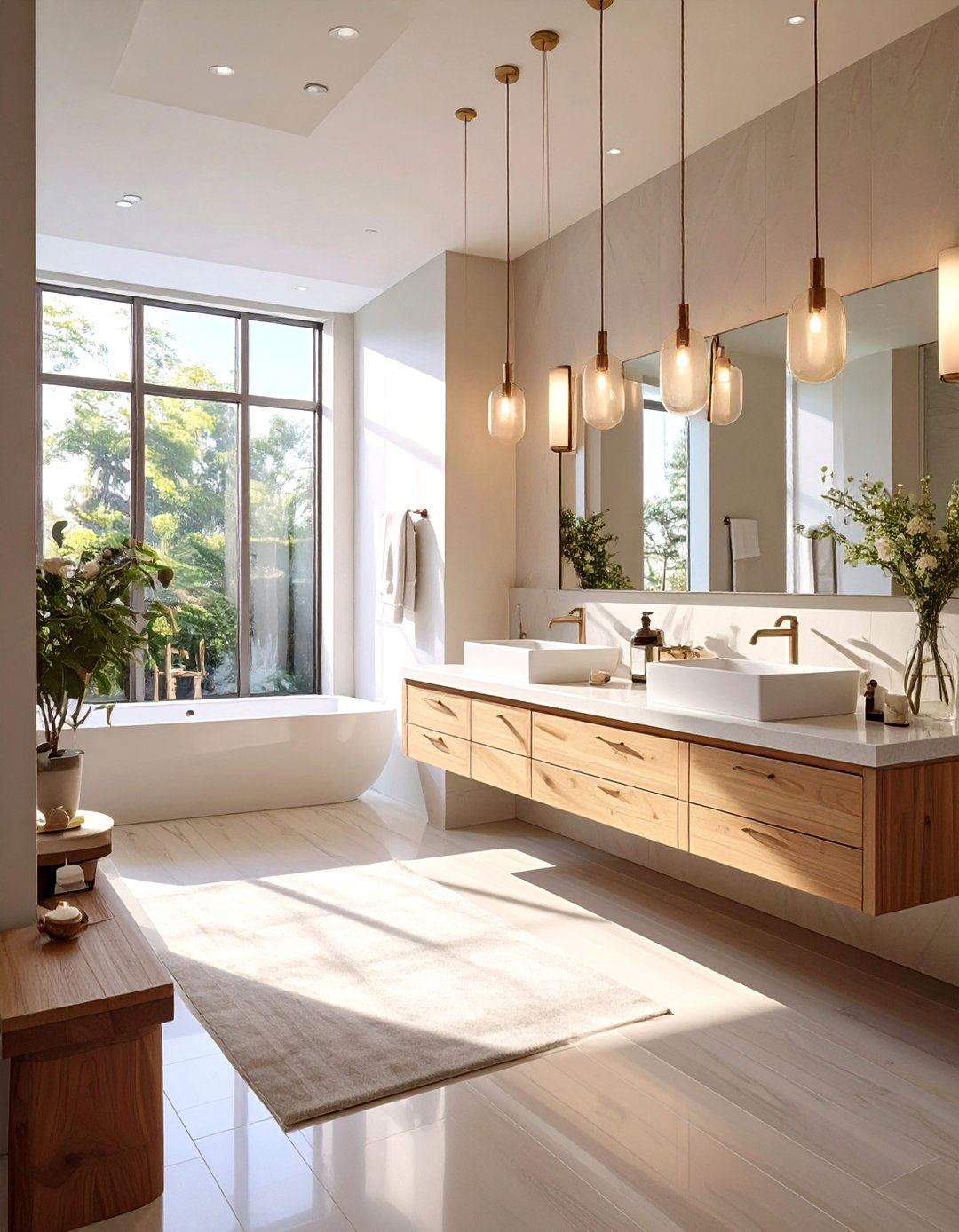 The Asymmetrical Design Bathroom - 30 master bathroom ideas photo gallery