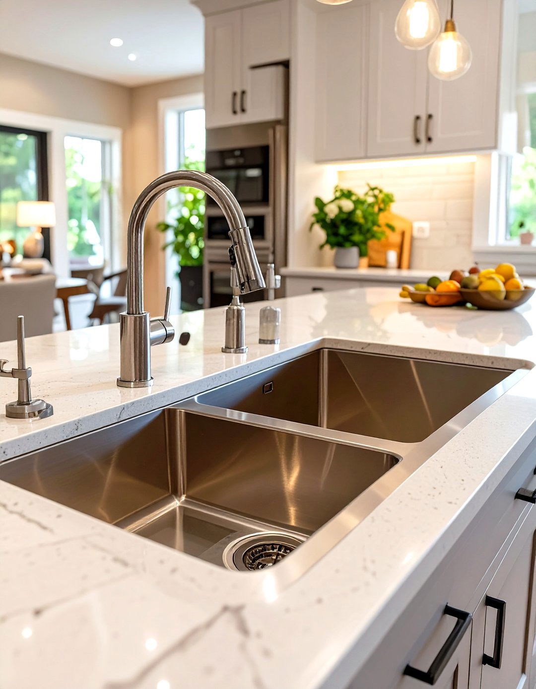 The Asymmetrical Double Basin Kitchen Sink - 30 modern kitchen sink design ideas