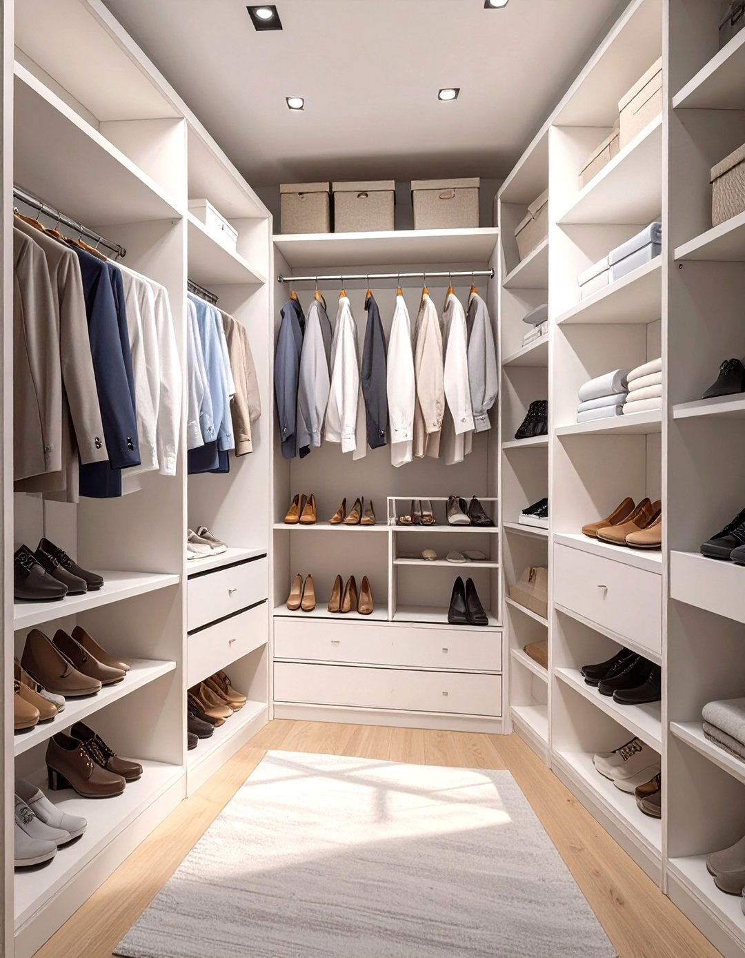 The Asymmetrical Layout Closet - 30 narrow closet ideas