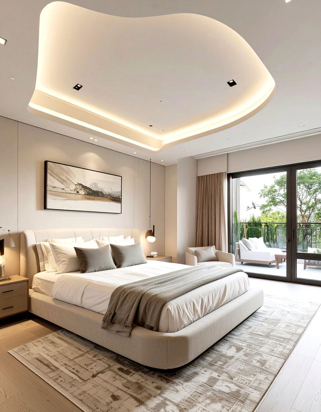 The Asymmetrical Modern Bedroom Ceiling - 30 master bedroom tray ceiling ideas