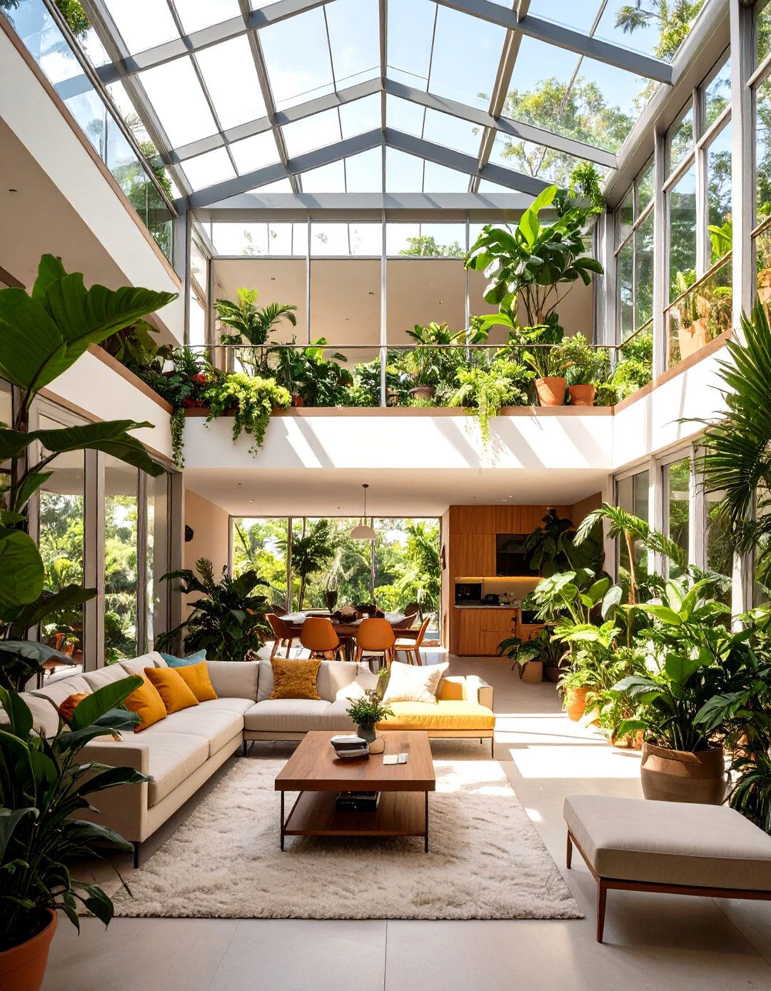 The Atrium Centered Open Floor Plan - 30 mcm interior design ideas