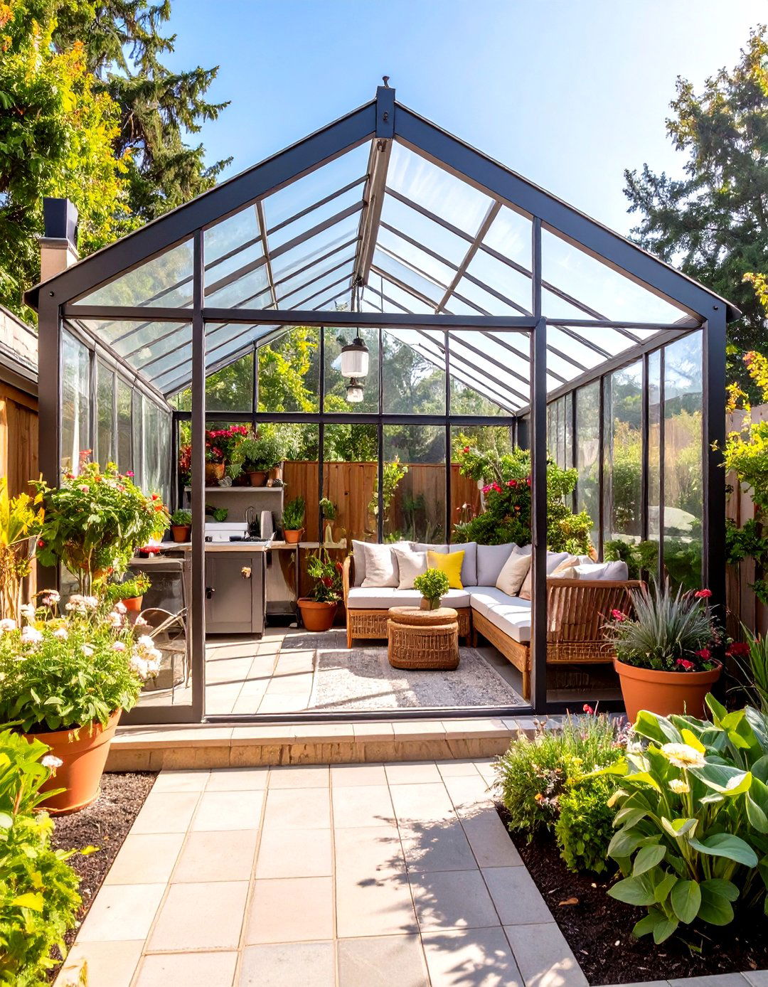 The Attached Greenhouse Patio - 30 covered patio backyard patio ideas
