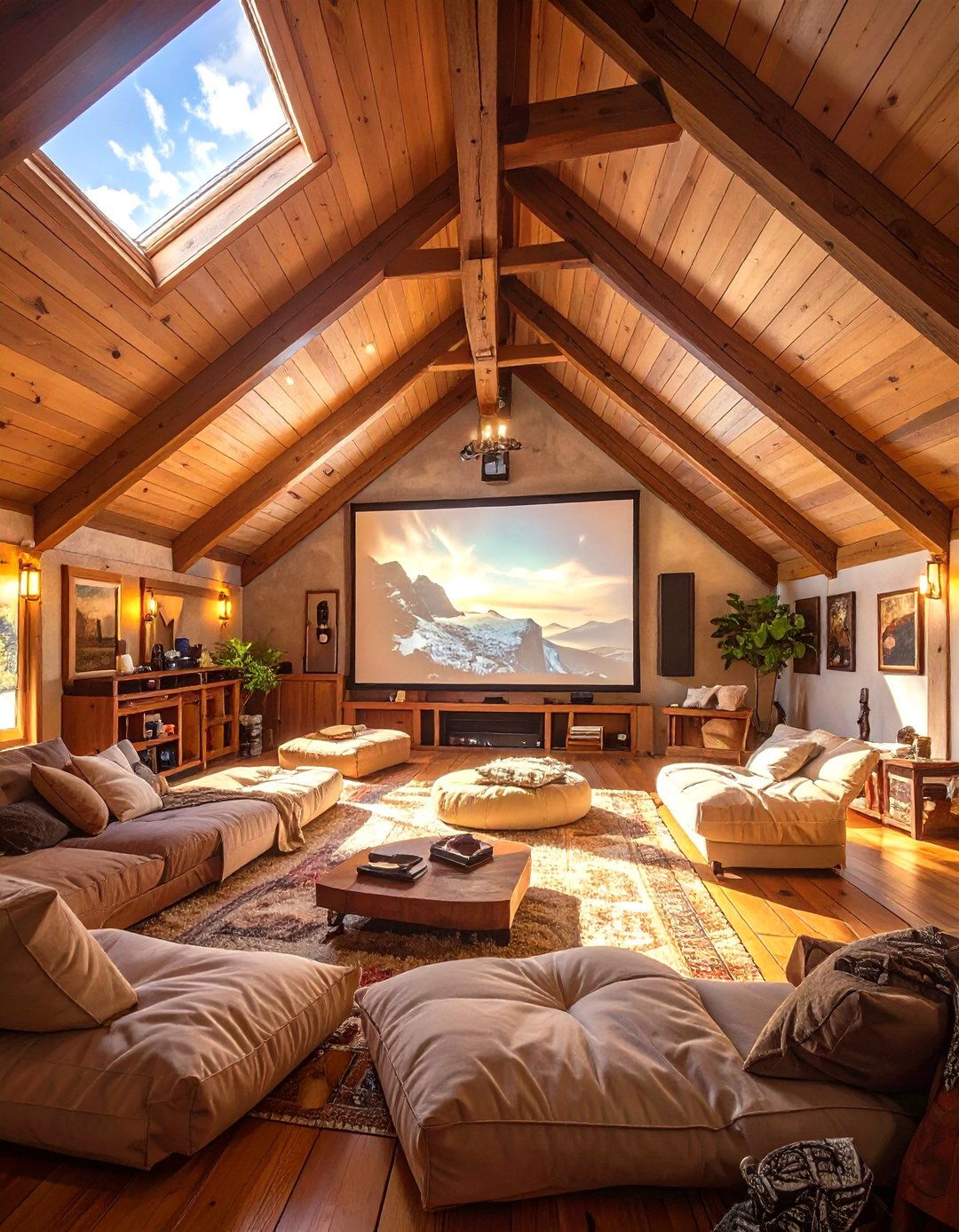 The Attic Conversion Hideaway - 30 home theater design ideas
