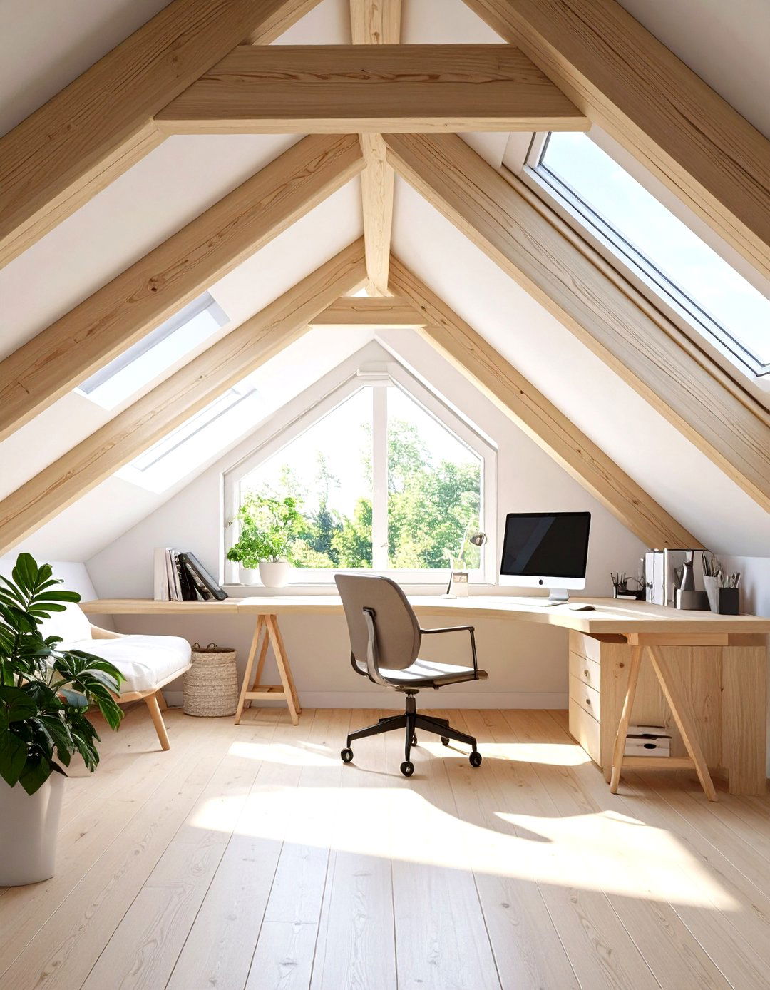 The Attic Conversion Home Office - 30 home office organization ideas