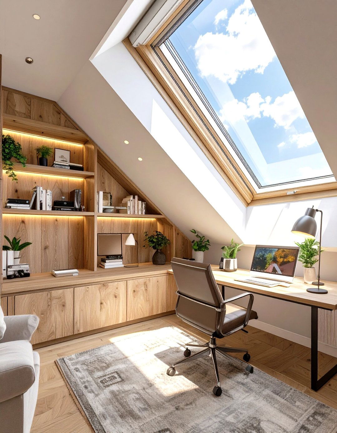 The Attic Conversion Home Office - 30 cool home office ideas