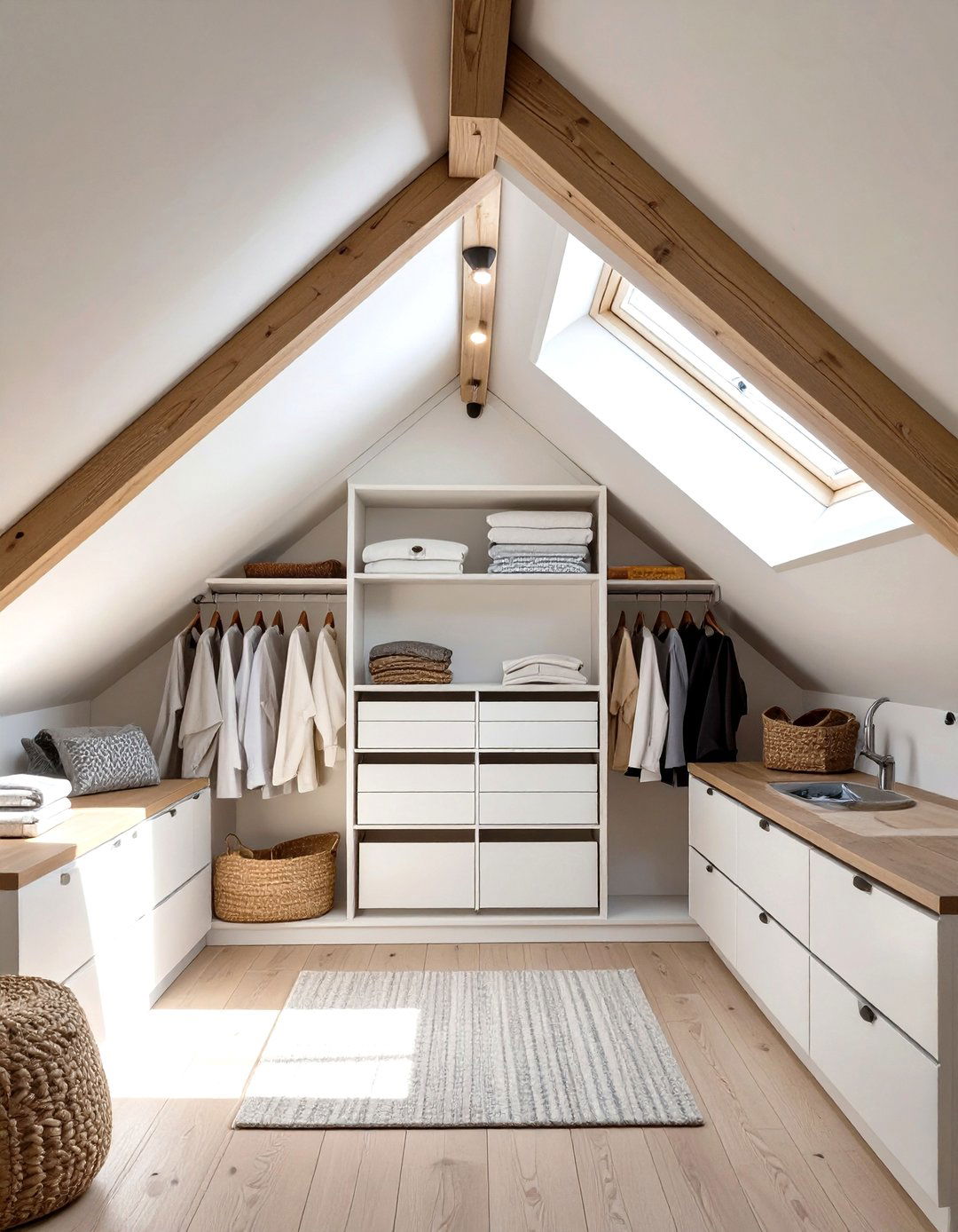 The Attic Conversion Sloped Ceiling Solution - 30 closet remodel ideas