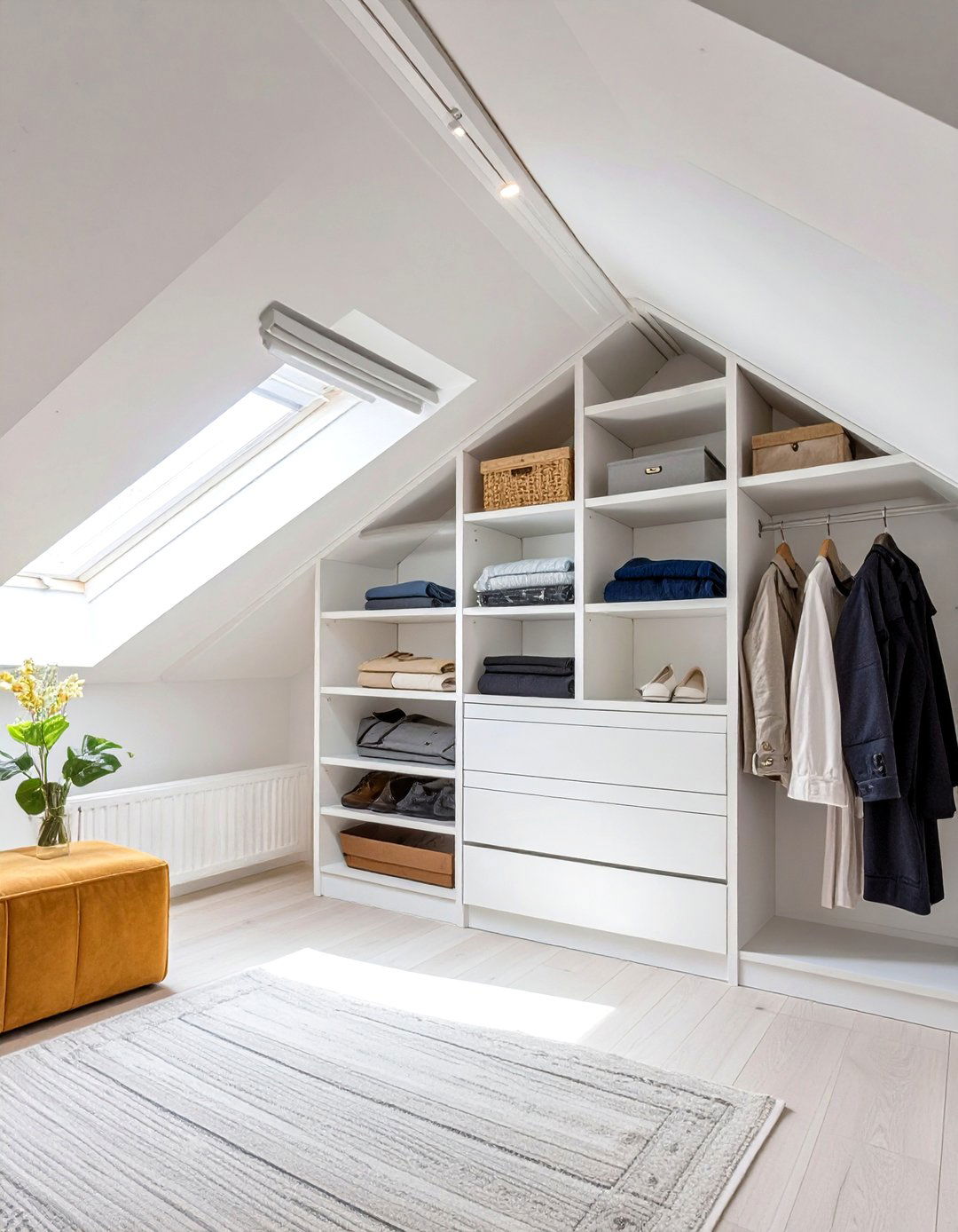 The Attic Sloped Ceiling Closet - 30 organize closet ideas