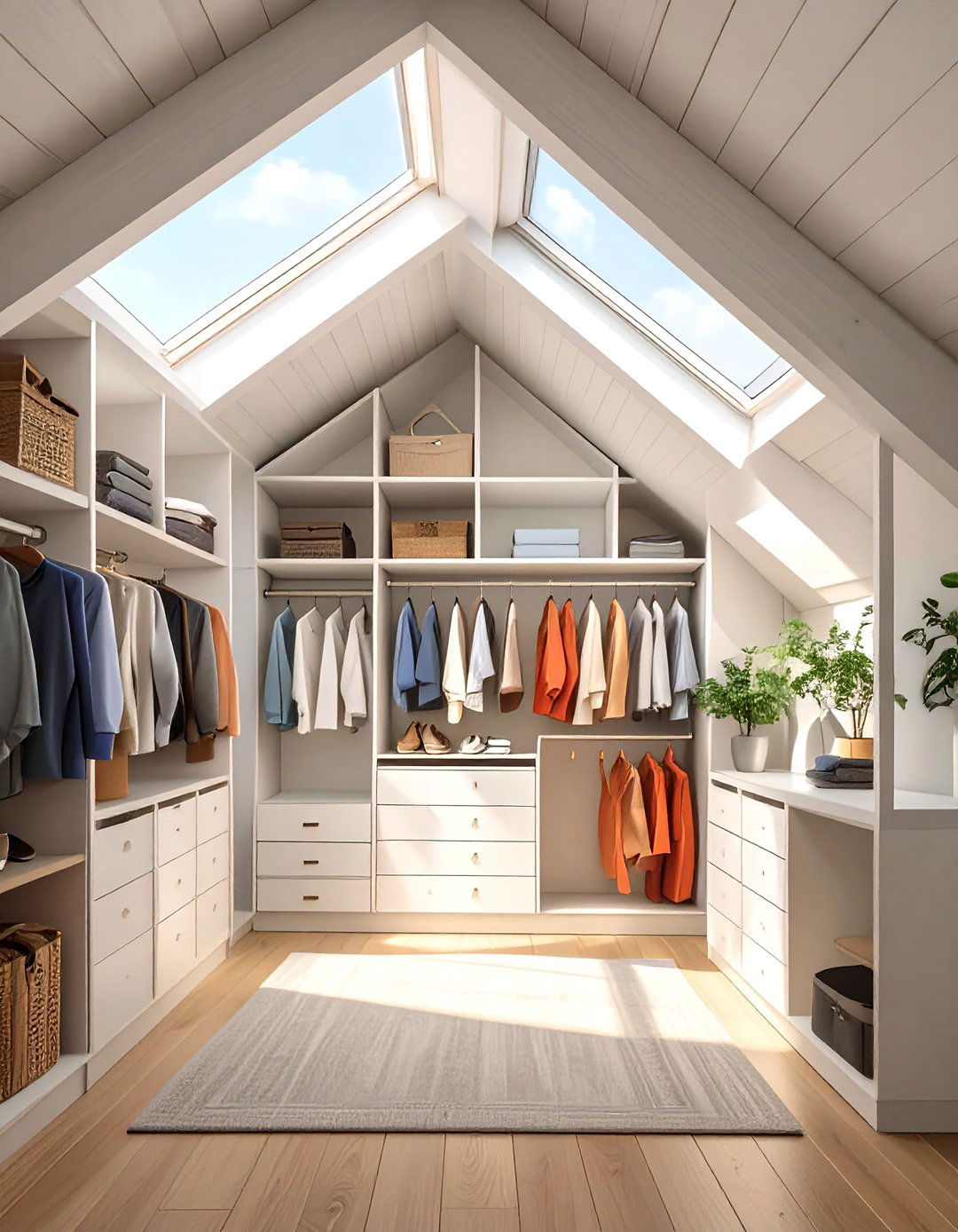 The Attic Sloped Ceiling Closet Solution - 30 closet system ideas
