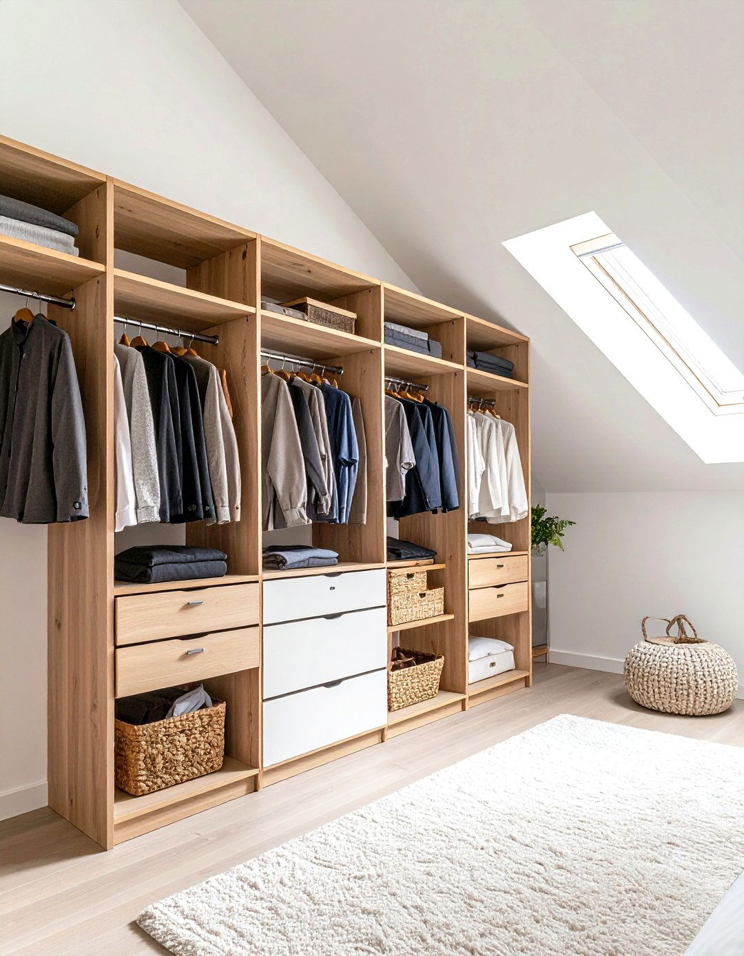 The Attic or Slanted Ceiling Closet - 30 diy closet organizer ideas
