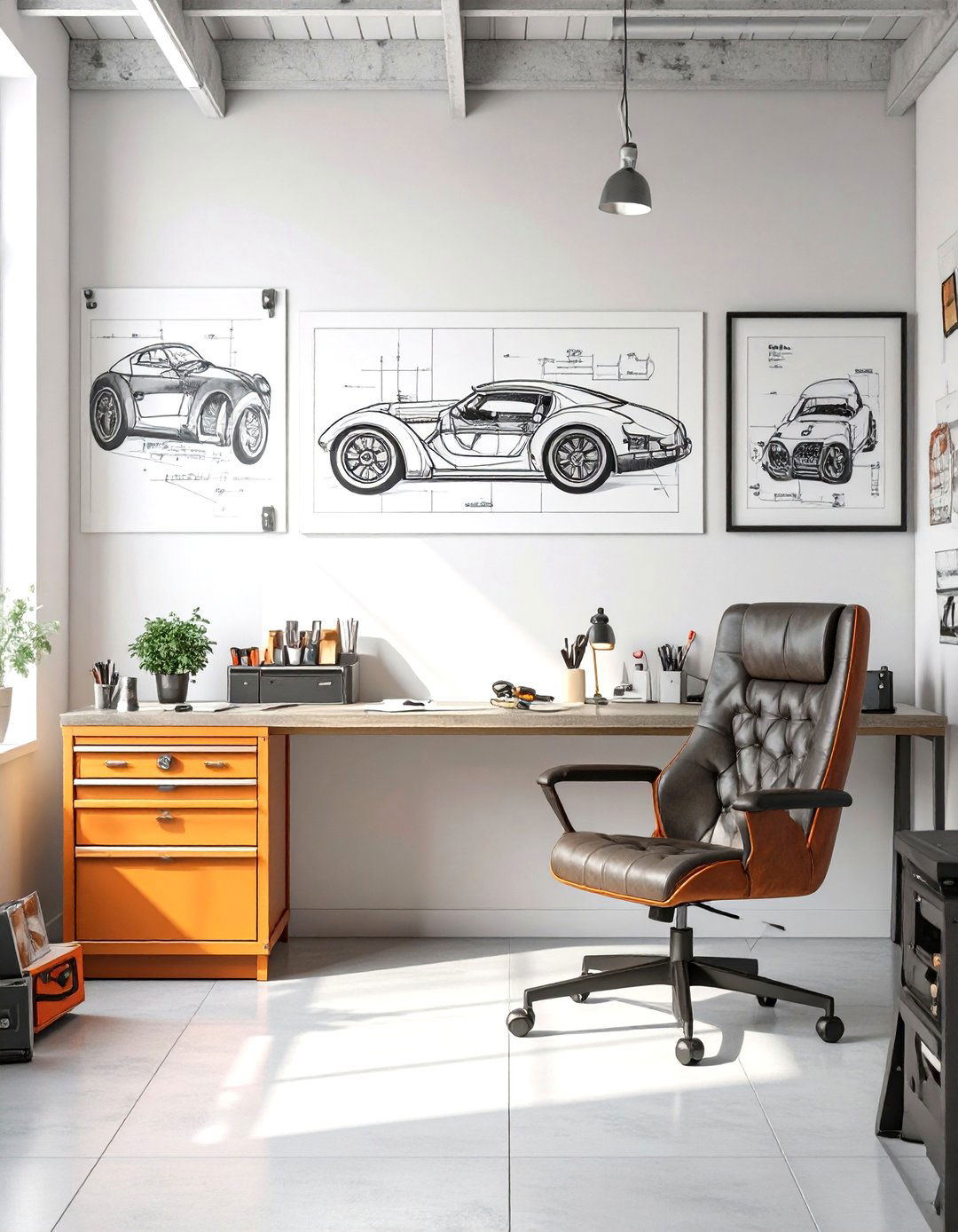 The Automotive Enthusiast Office - 30 masculine office ideas