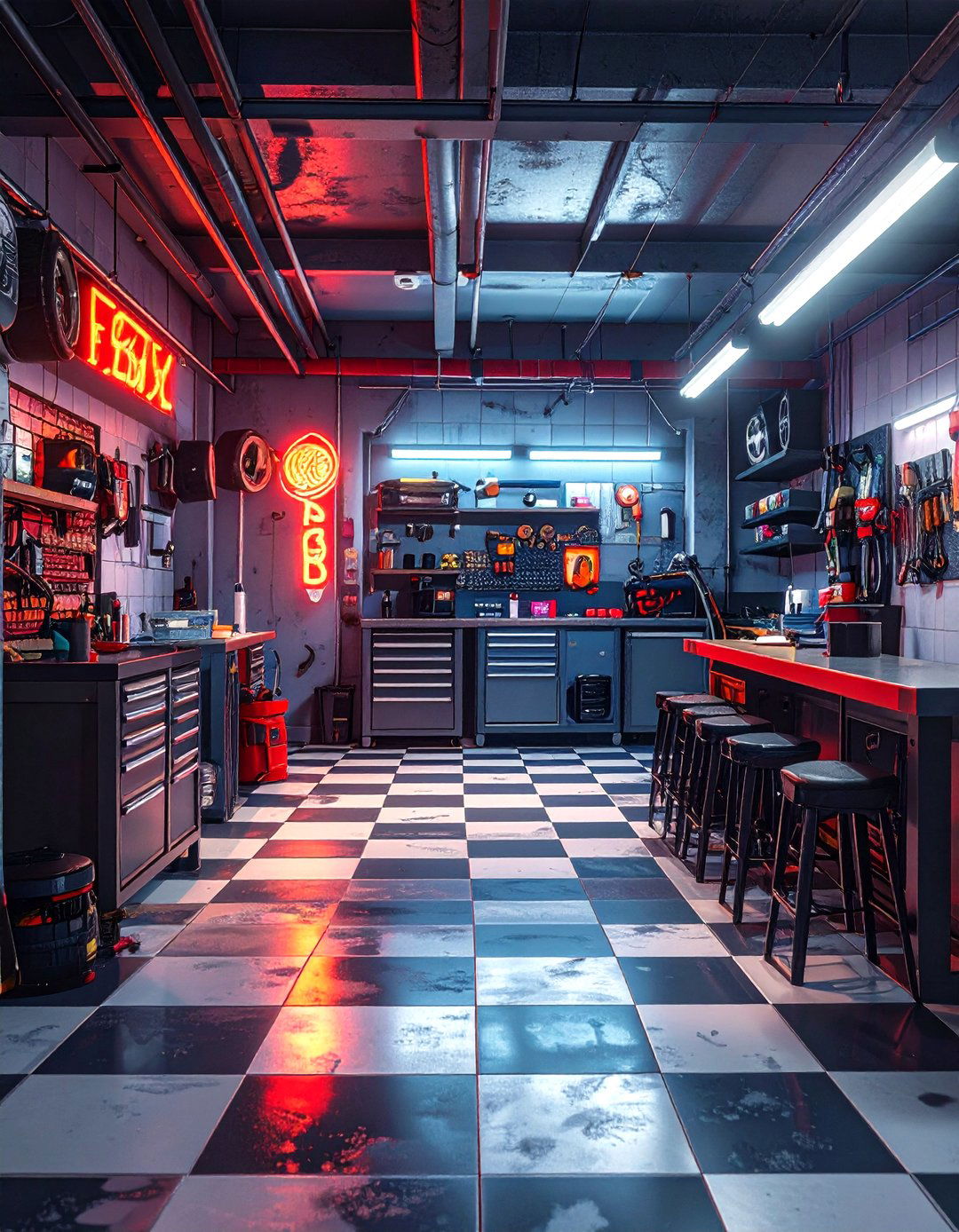 The Automotive Enthusiasts Garage Man Cave - 30 man cave decor ideas