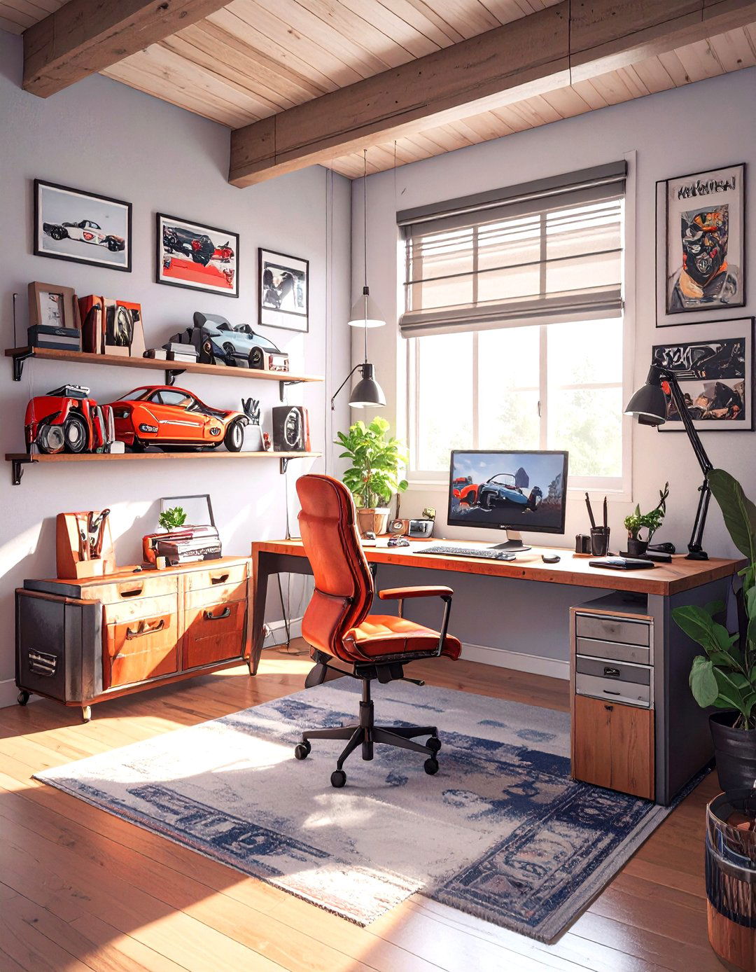 The Automotive Inspired Home Office - 30 masculine home office ideas