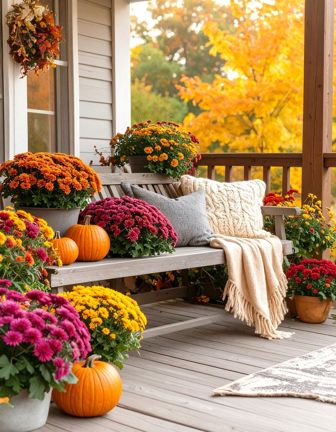 The Autumn Harvest Deck Garden - 30 deck garden ideas