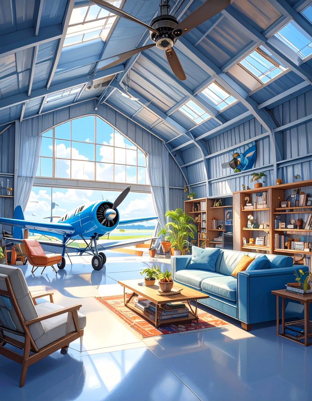 The Aviation Enthusiasts Hangar Man Cave - 30 ai man cave design ideas