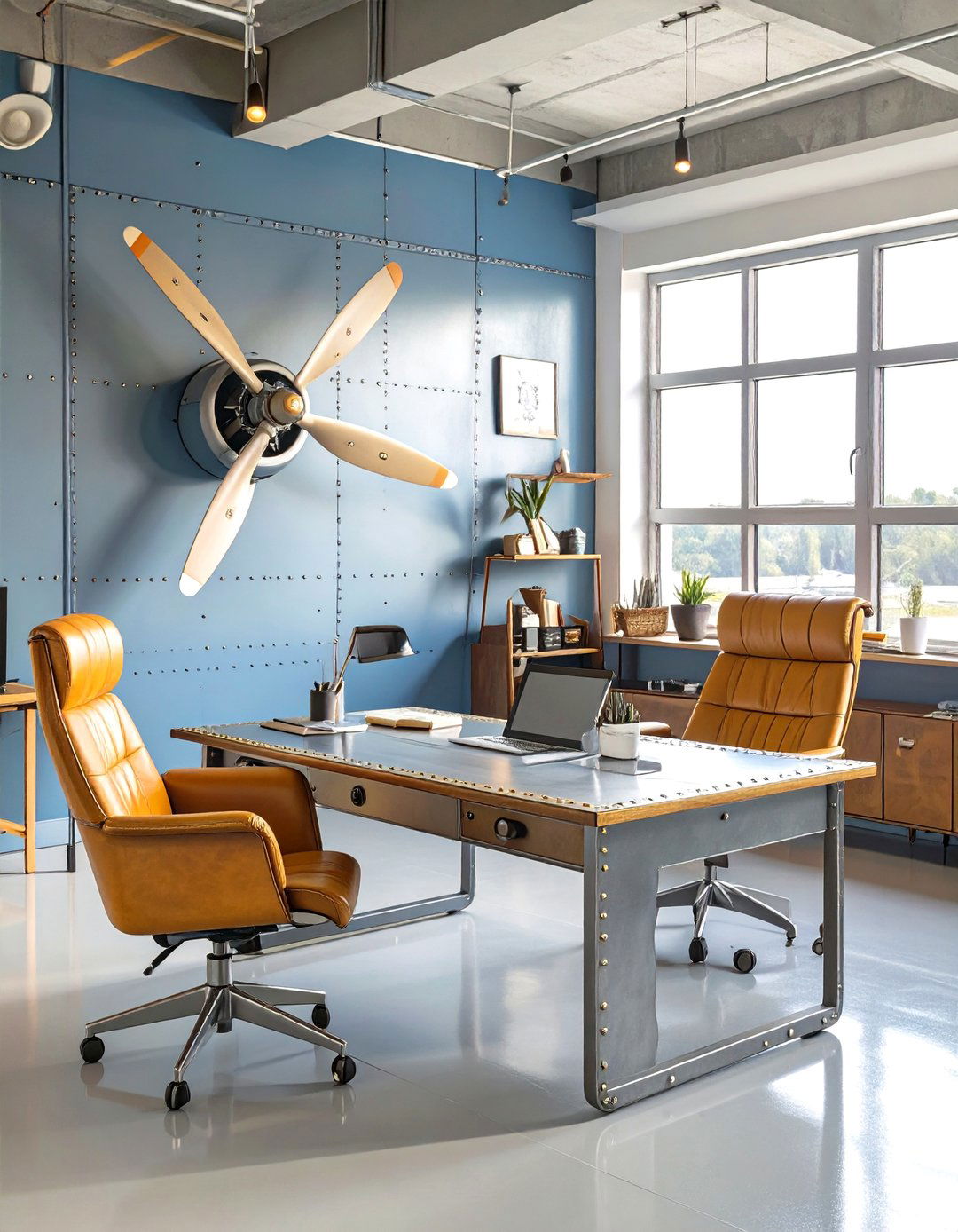 The Aviation Themed Workspace - 30 office decoration ideas for work