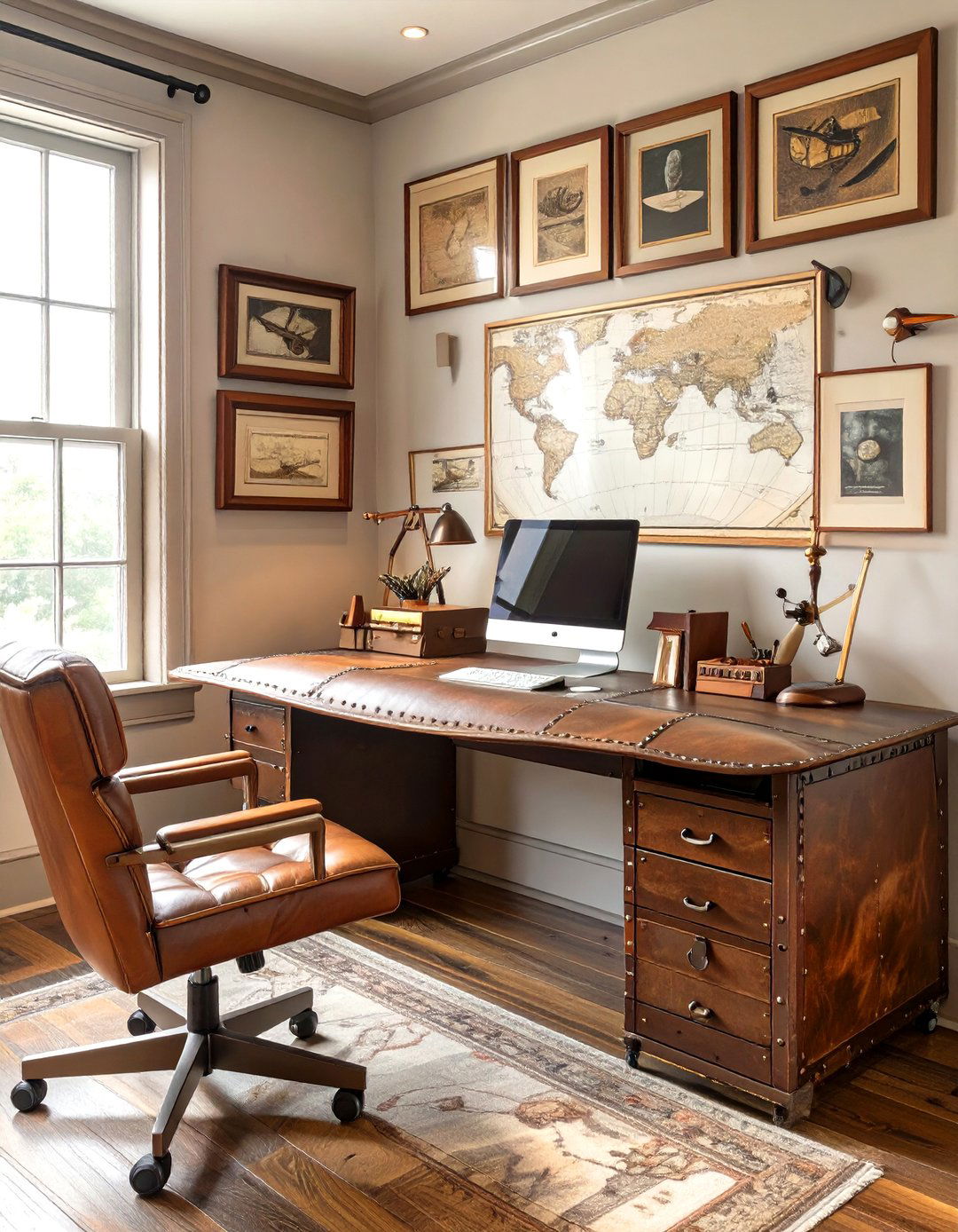 The Aviators Lounge Home Office - 30 masculine home office ideas