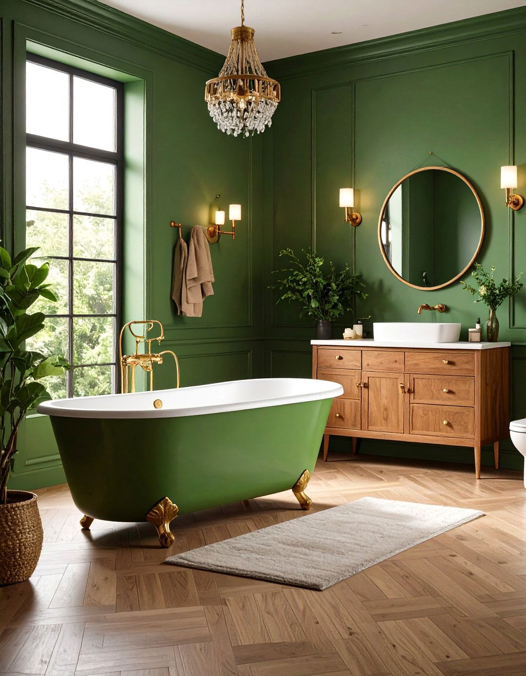 The Avocado Green Bathroom Suite - 30 60s interior design ideas