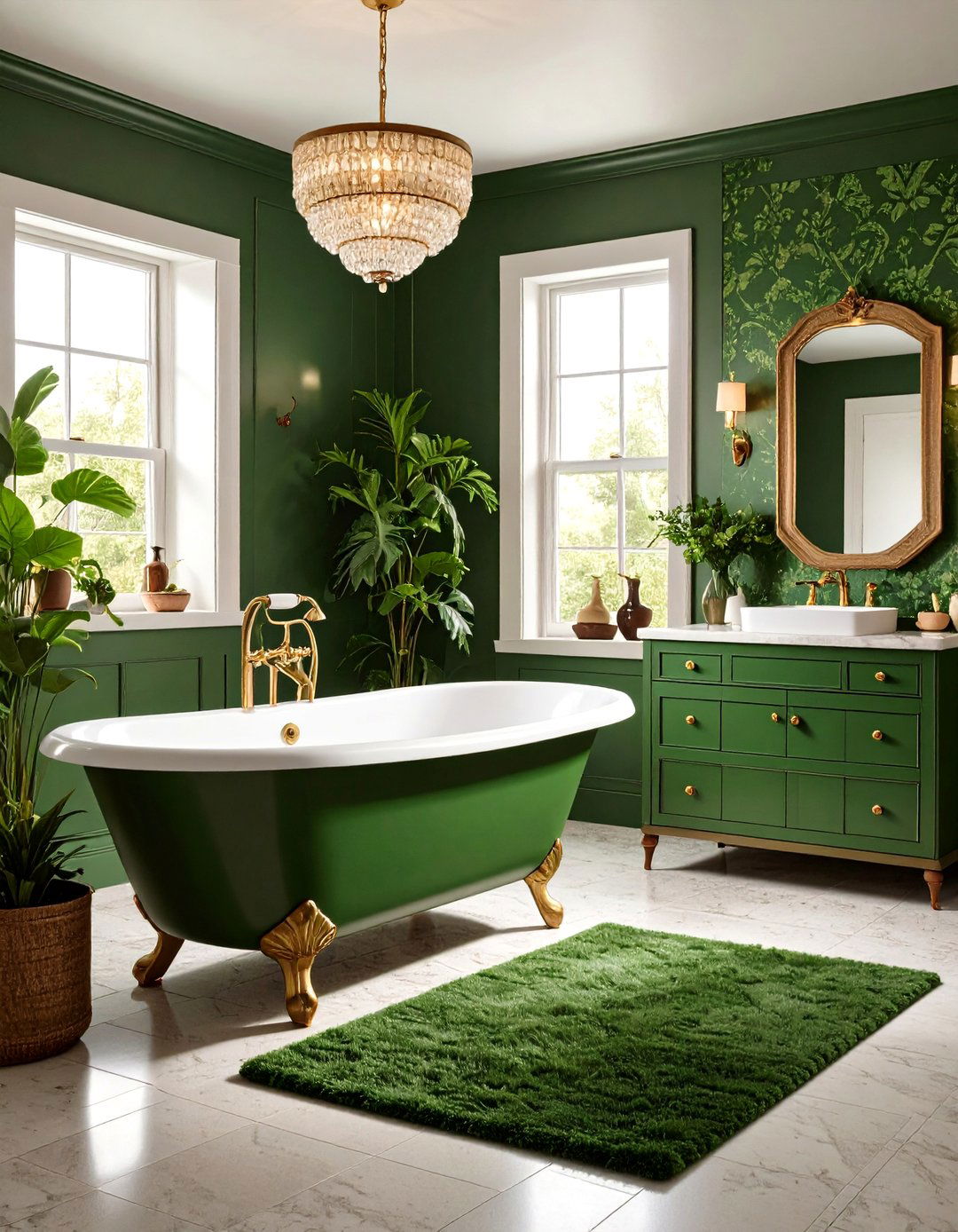 The Avocado Green Bathroom Suite - 30 1970s interior design ideas