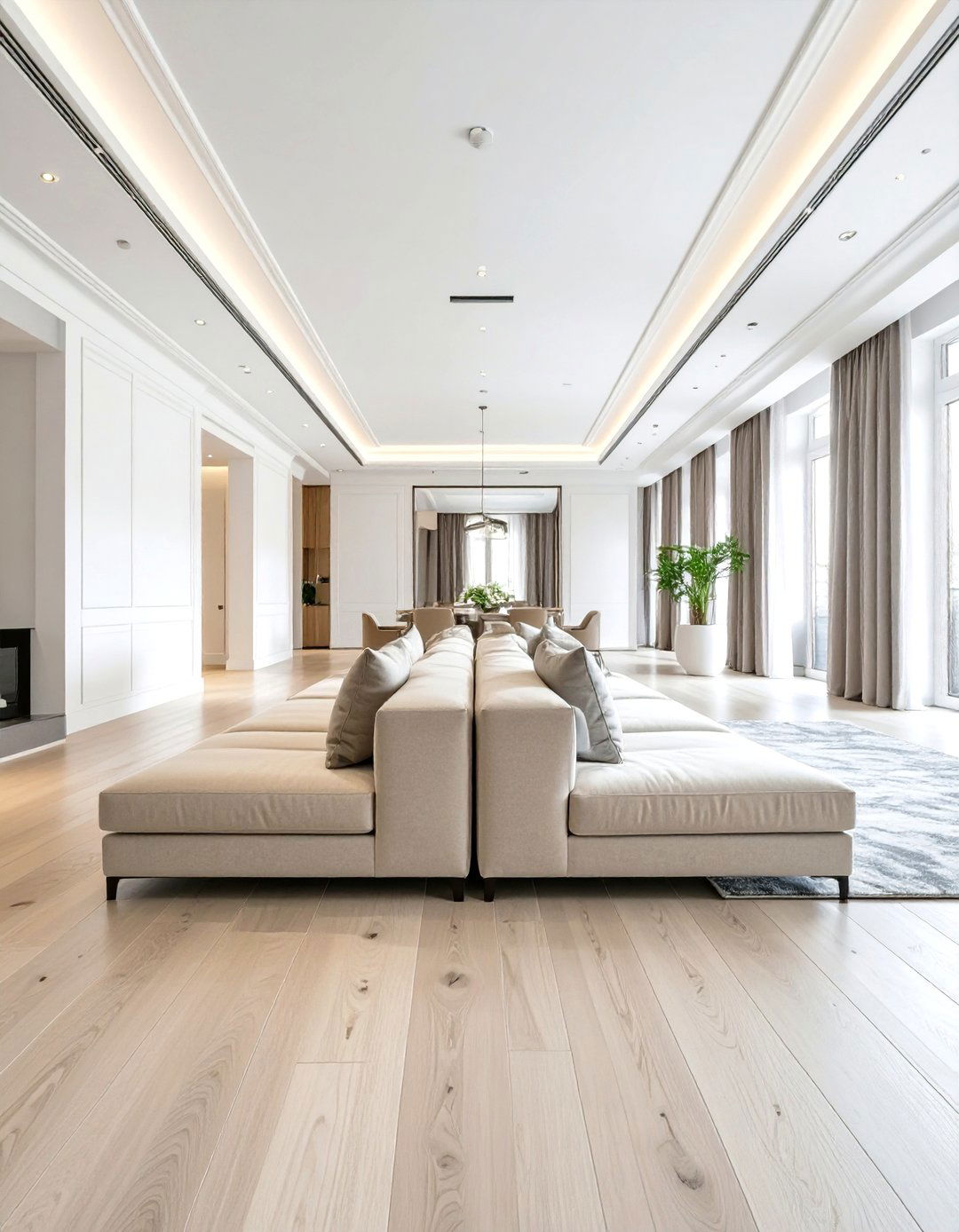 The Back to Back Sofas Long Living Room - 30 long living room ideas