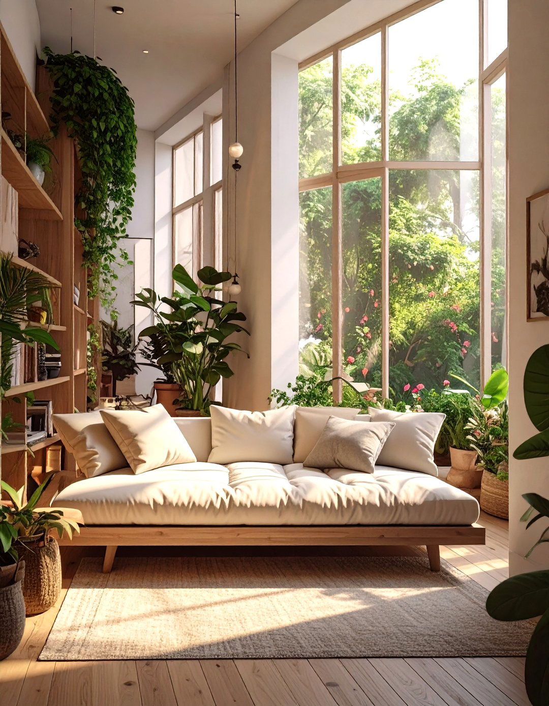 The Backless Sofa or Daybed - 30 narrow living room ideas