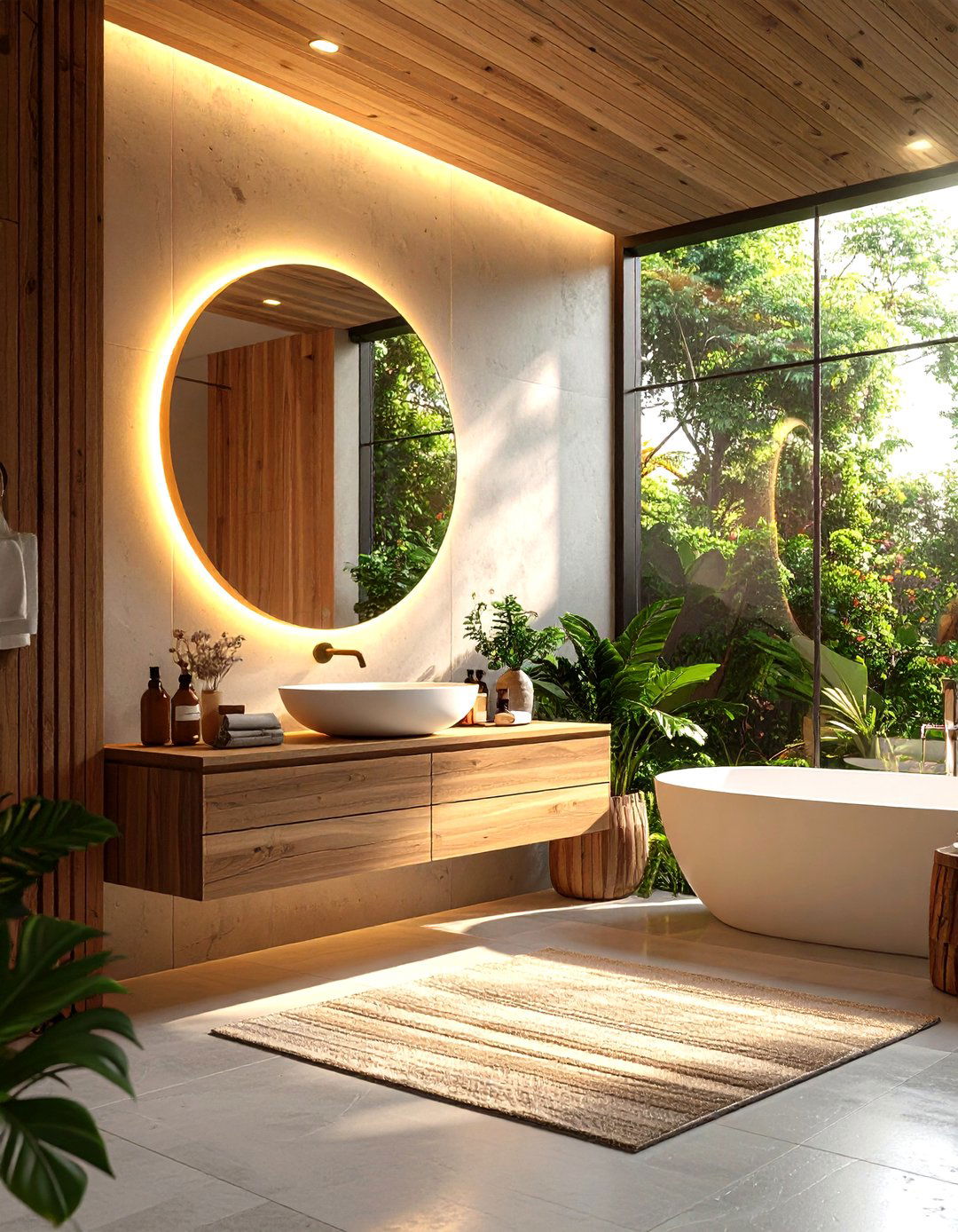The Backlit Mirror Feature Shower Room - 30 limited space tiny shower room designs