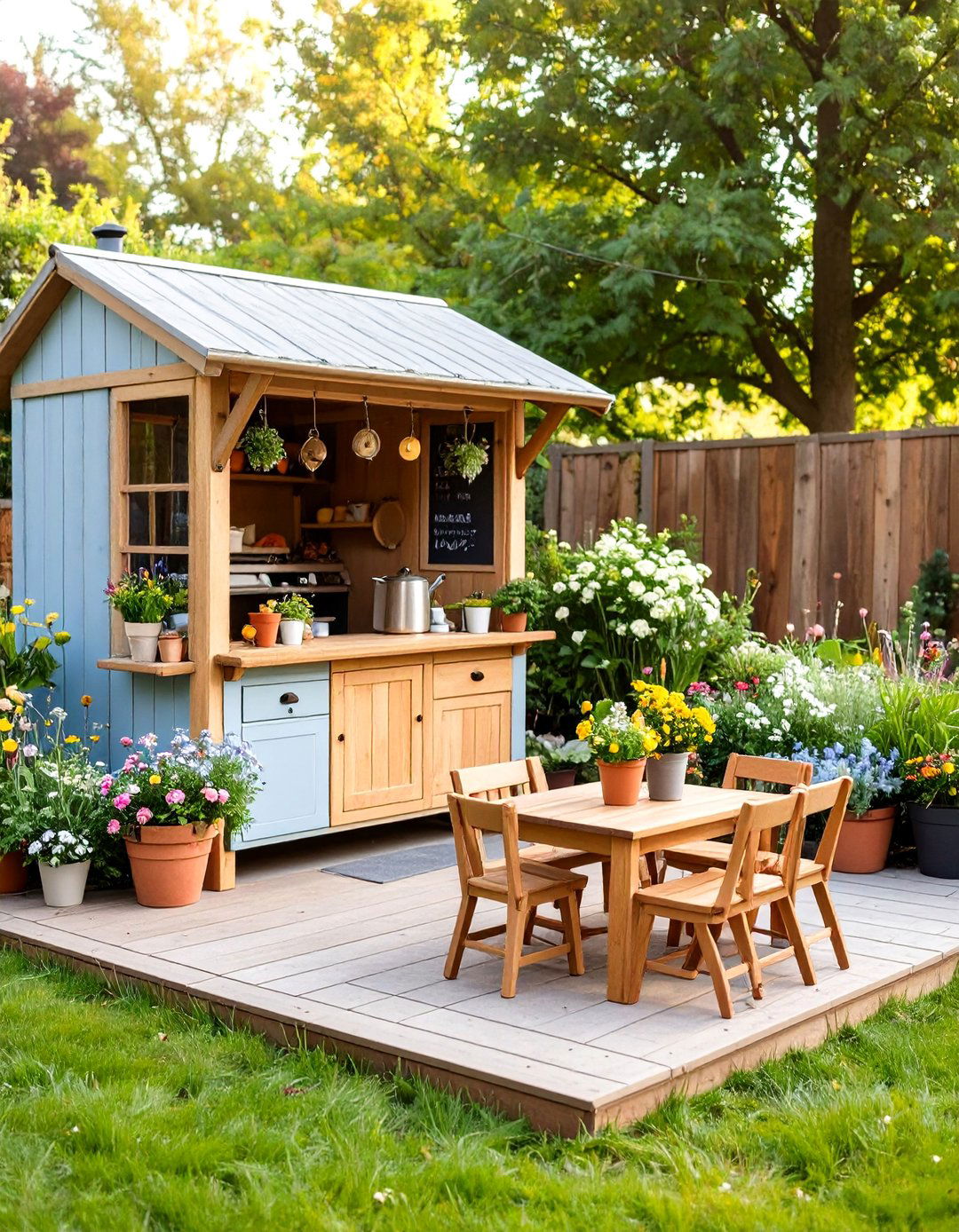 The Backyard Cafe and Kitchen - 30 backyard ideas for kids