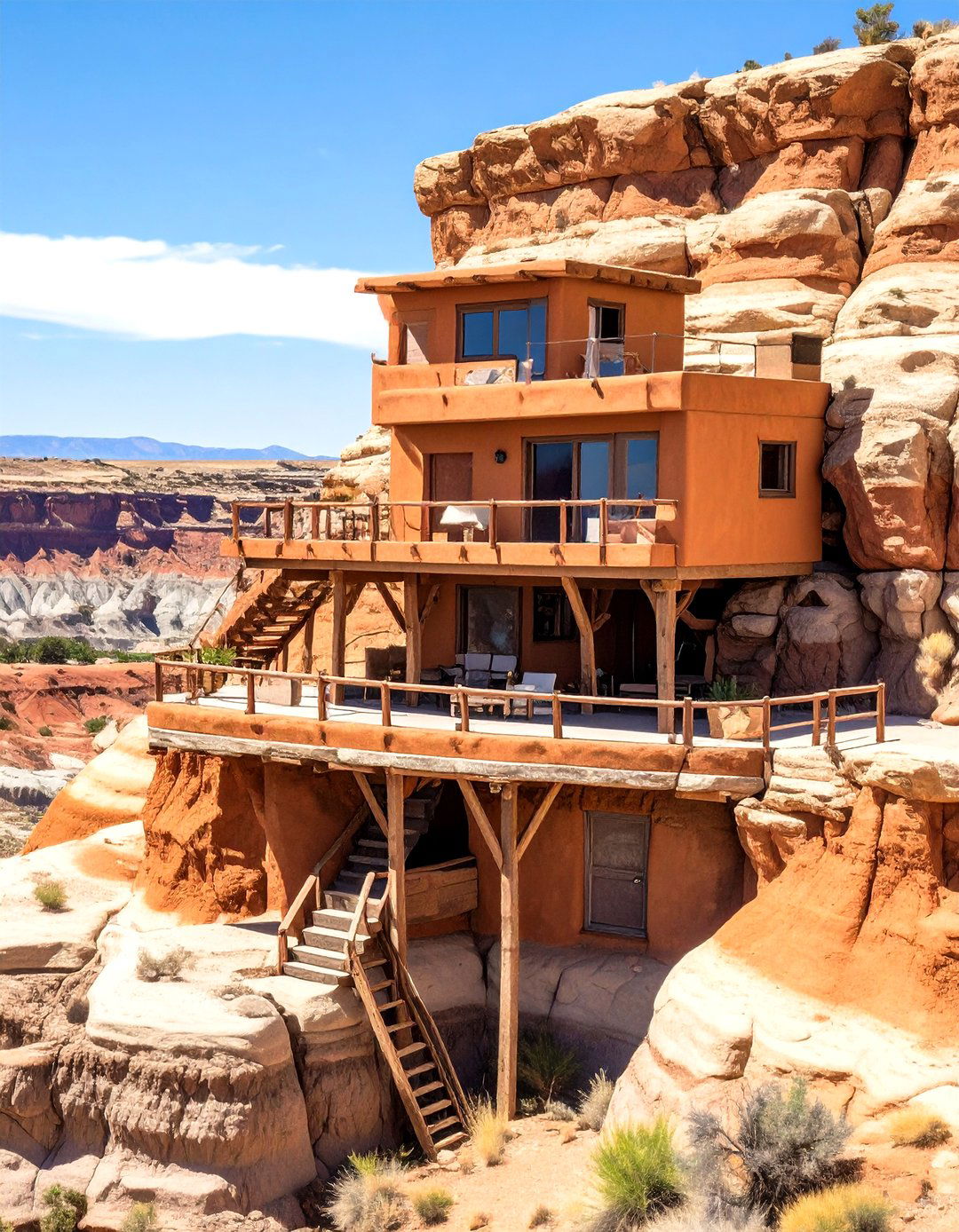 The Badlands Mesa Cliff Dwelling - 30 minecraft house design ideas