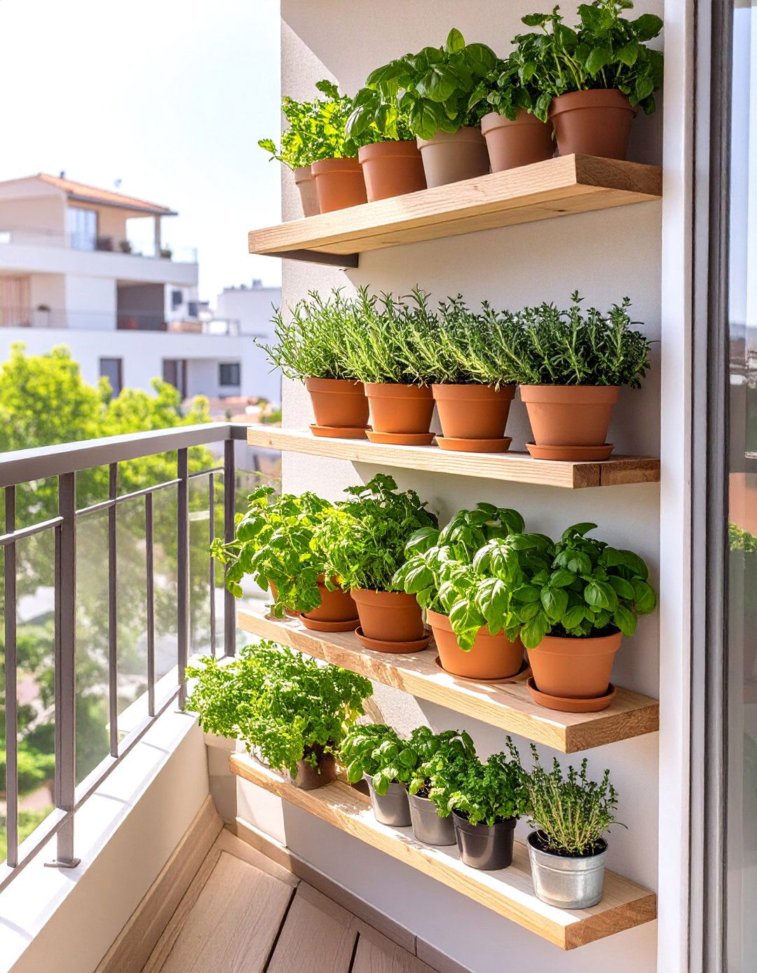 The Balcony Herb Kitchen Garden - 30 balcony garden ideas