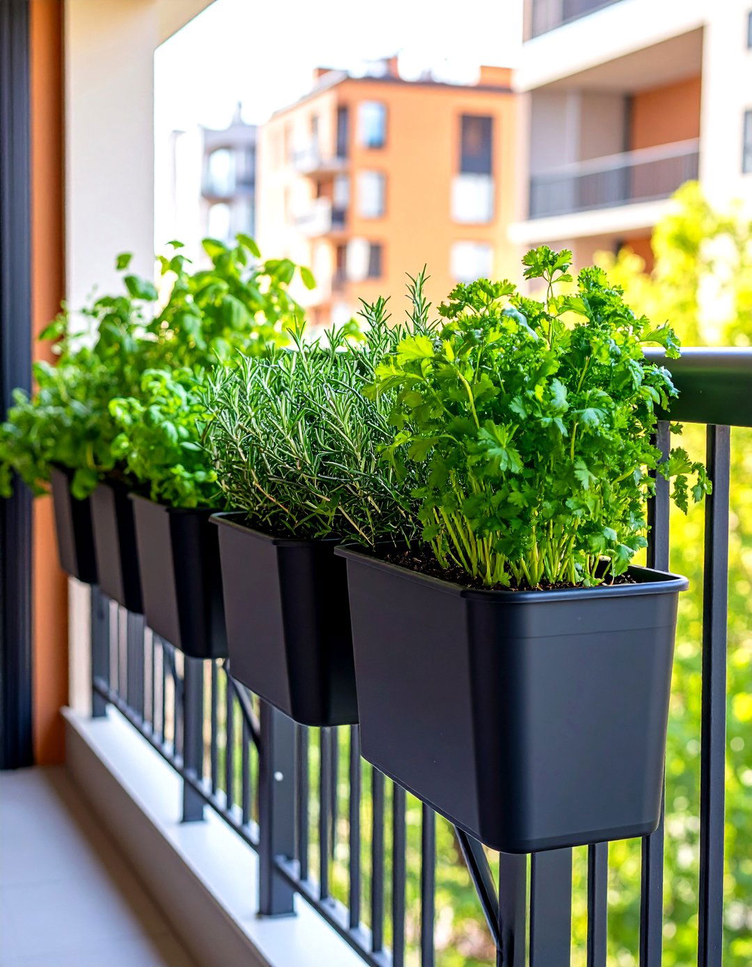 The Balcony Railing Herb Garden - 30 layout herb garden design ideas