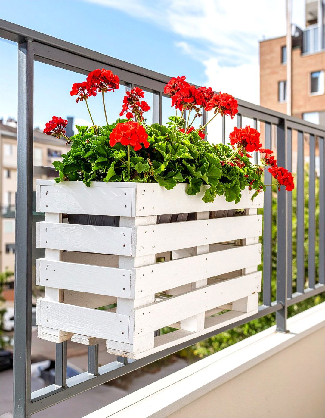 The Balcony Railing Pallet Planter - 30 homemade pallet garden designs