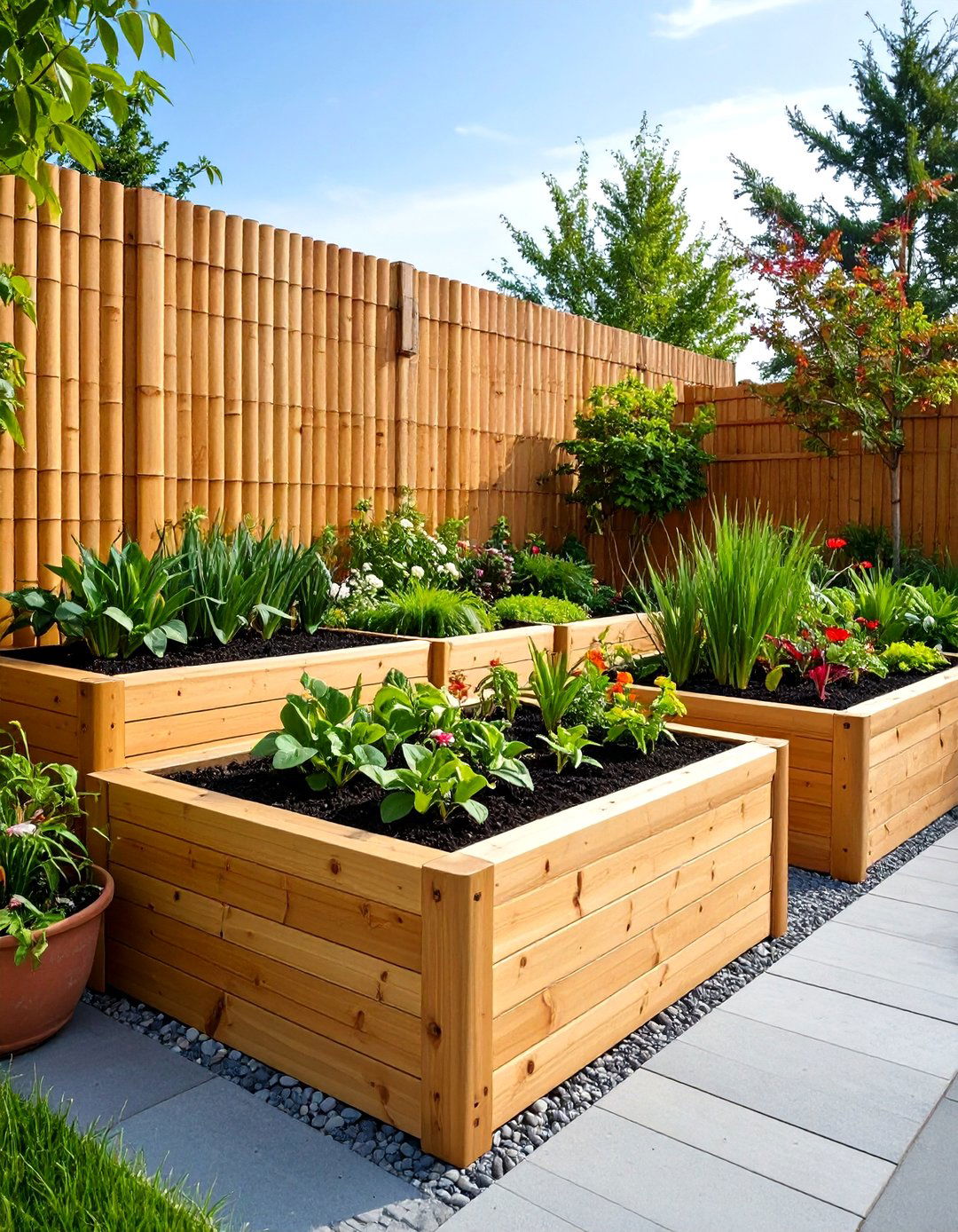 The Bamboo Border Raised Garden Bed - 30 ideas for raised garden beds