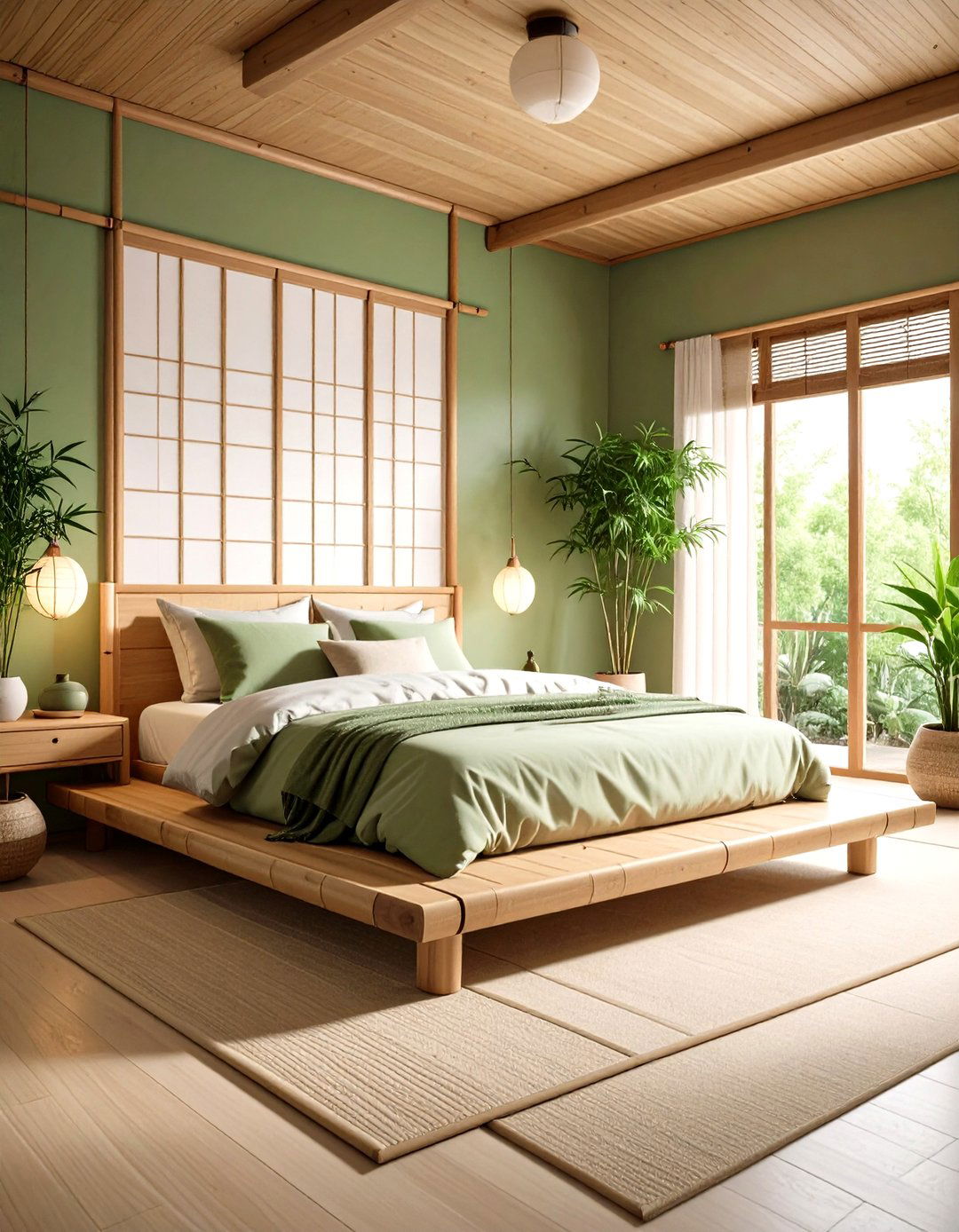 The Bamboo Themed Bedroom - 30 japanese bedroom design ideas