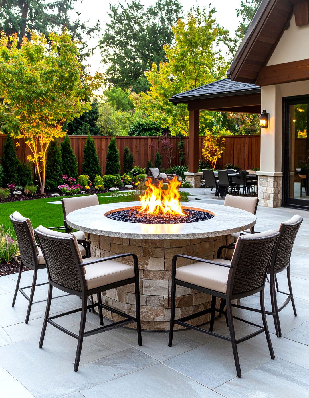 The Bar Height Fire Pit Table - 30 fire pit ideas for backyard