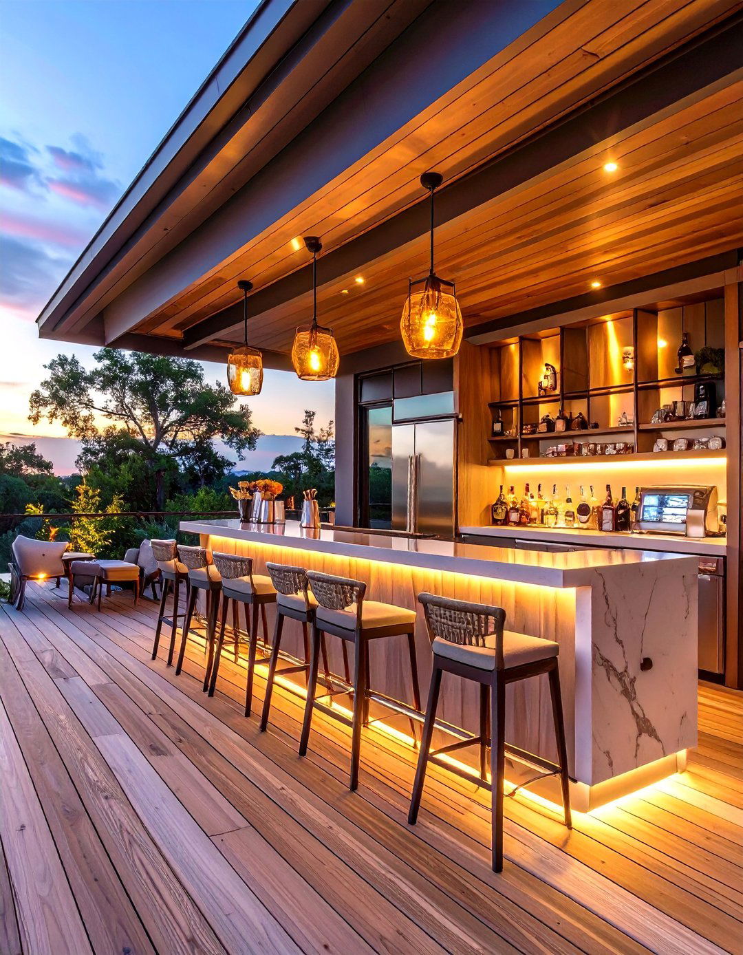 The Bar and Beverage Station Deck - 30 deck design tool ideas