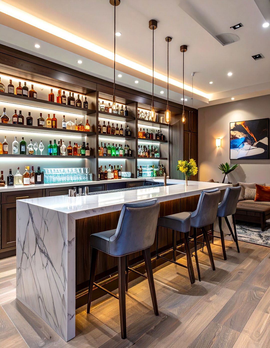 The Basement Bar and Lounge - 30 basement organization ideas